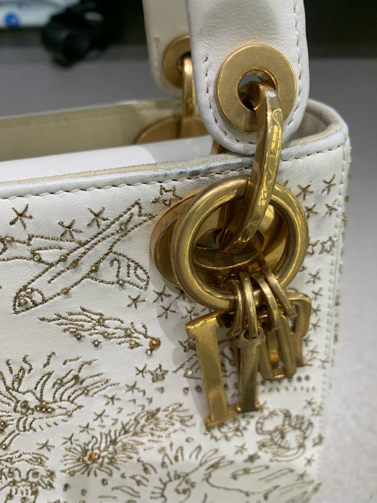 Dior - Lady Dior 12 Constellation Series Mini - Leather - White - (mini)