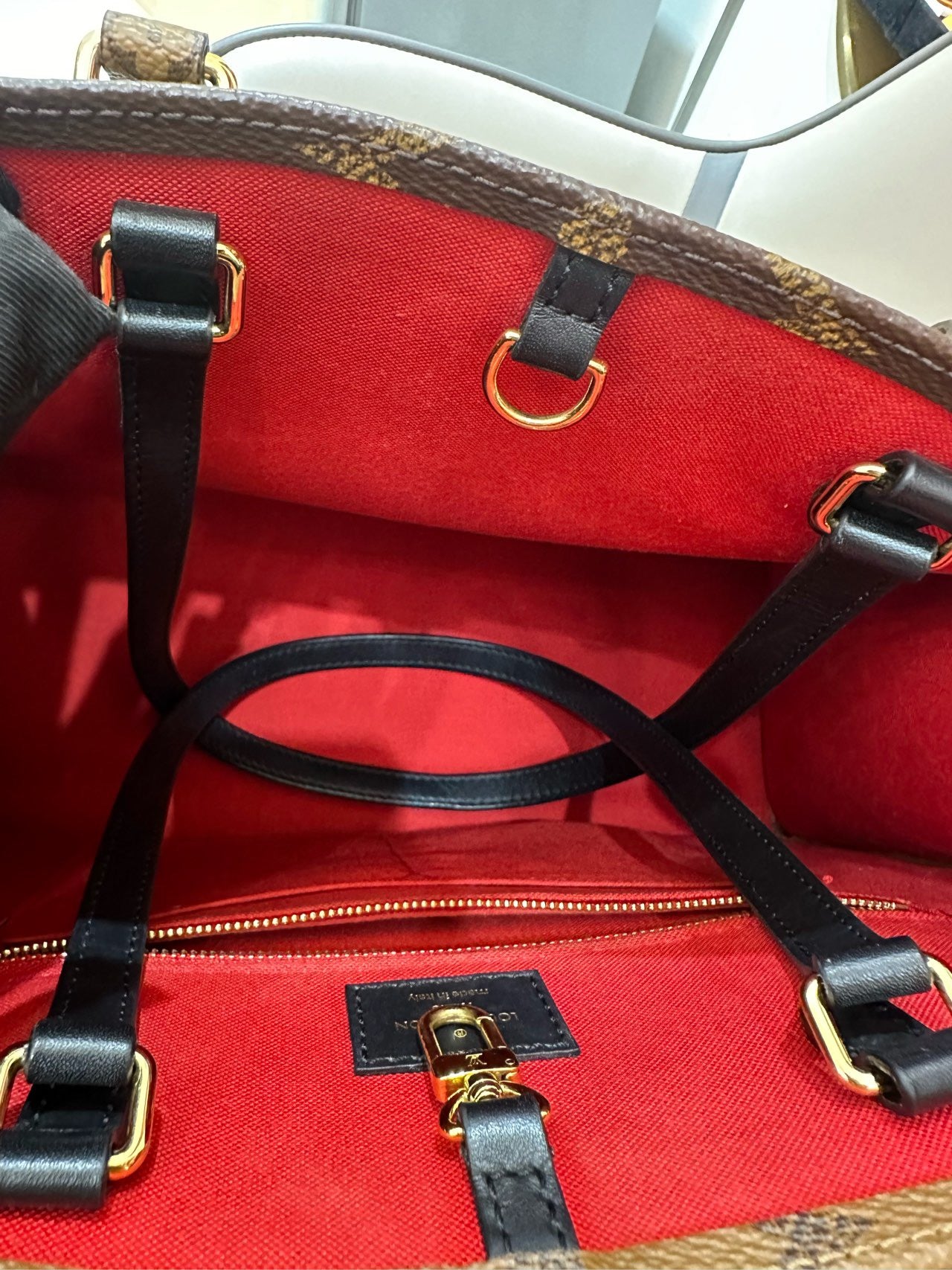 Louis Vuitton - ONTHEGO MM - Monogram Giant coated canvas with leather trim - Brown - (medium)