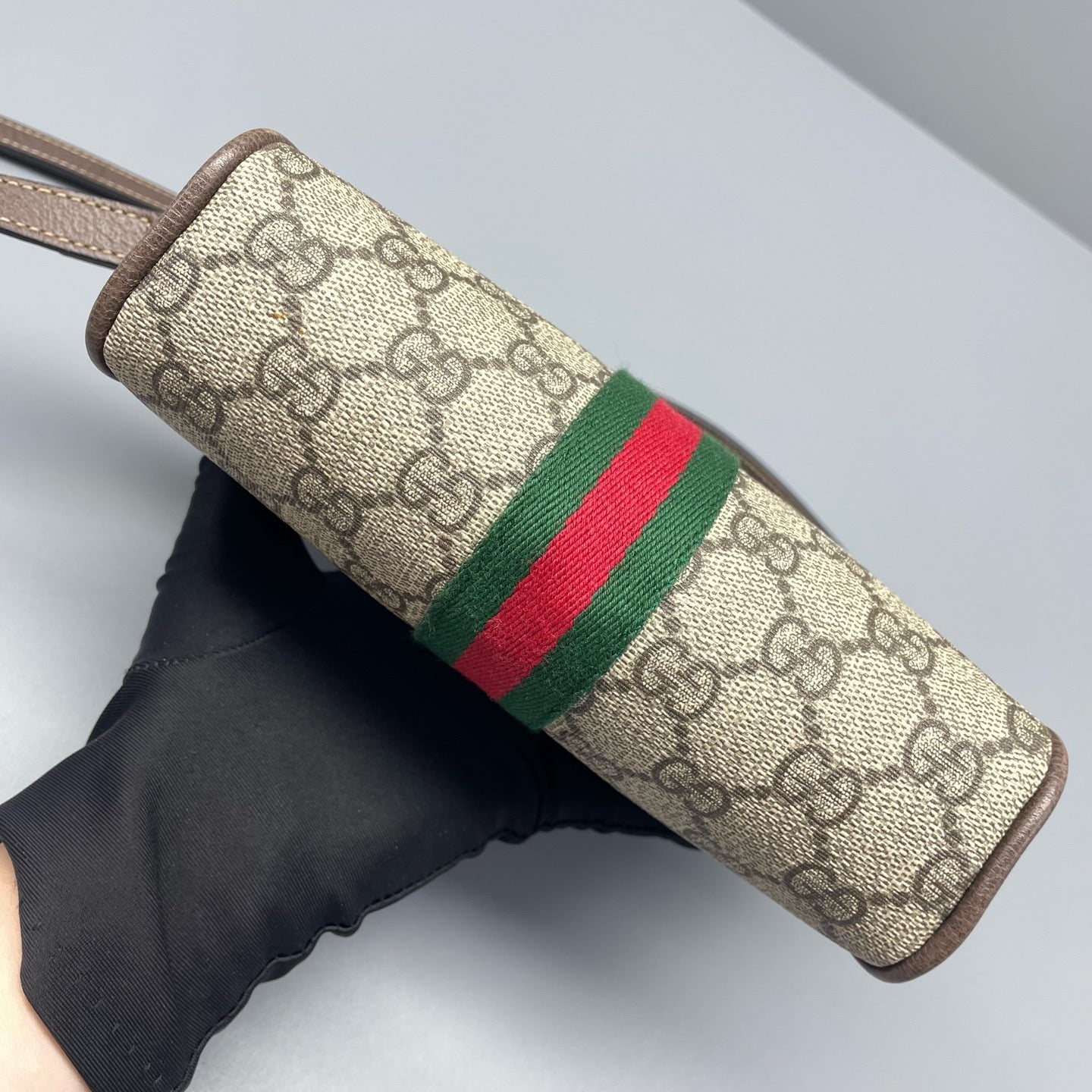 Gucci - Ophidia GG Supreme Camera Bag - GG Supreme canvas with leather trim - Brown - (mini)