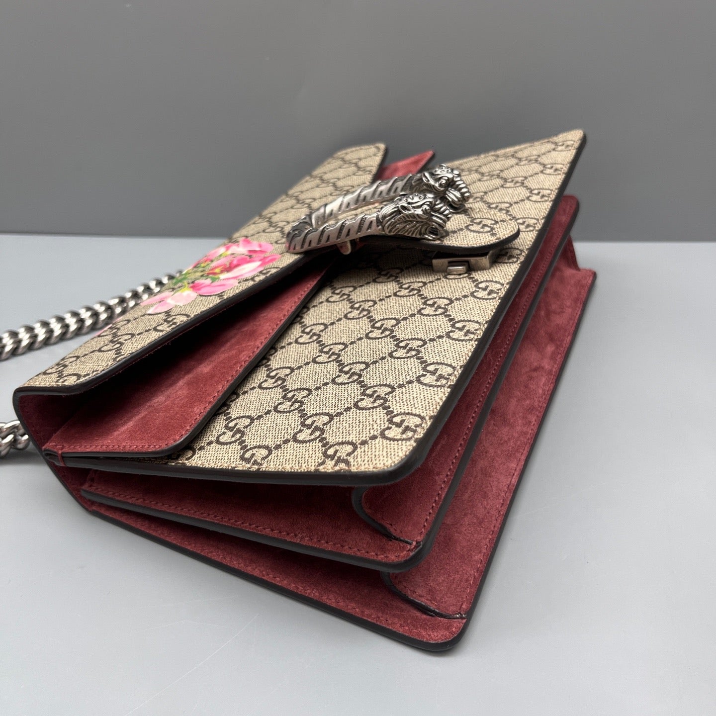 Gucci - Dionysus Shoulder Bag with Floral Print - Coated canvas and suede - Multicolour - (medium)