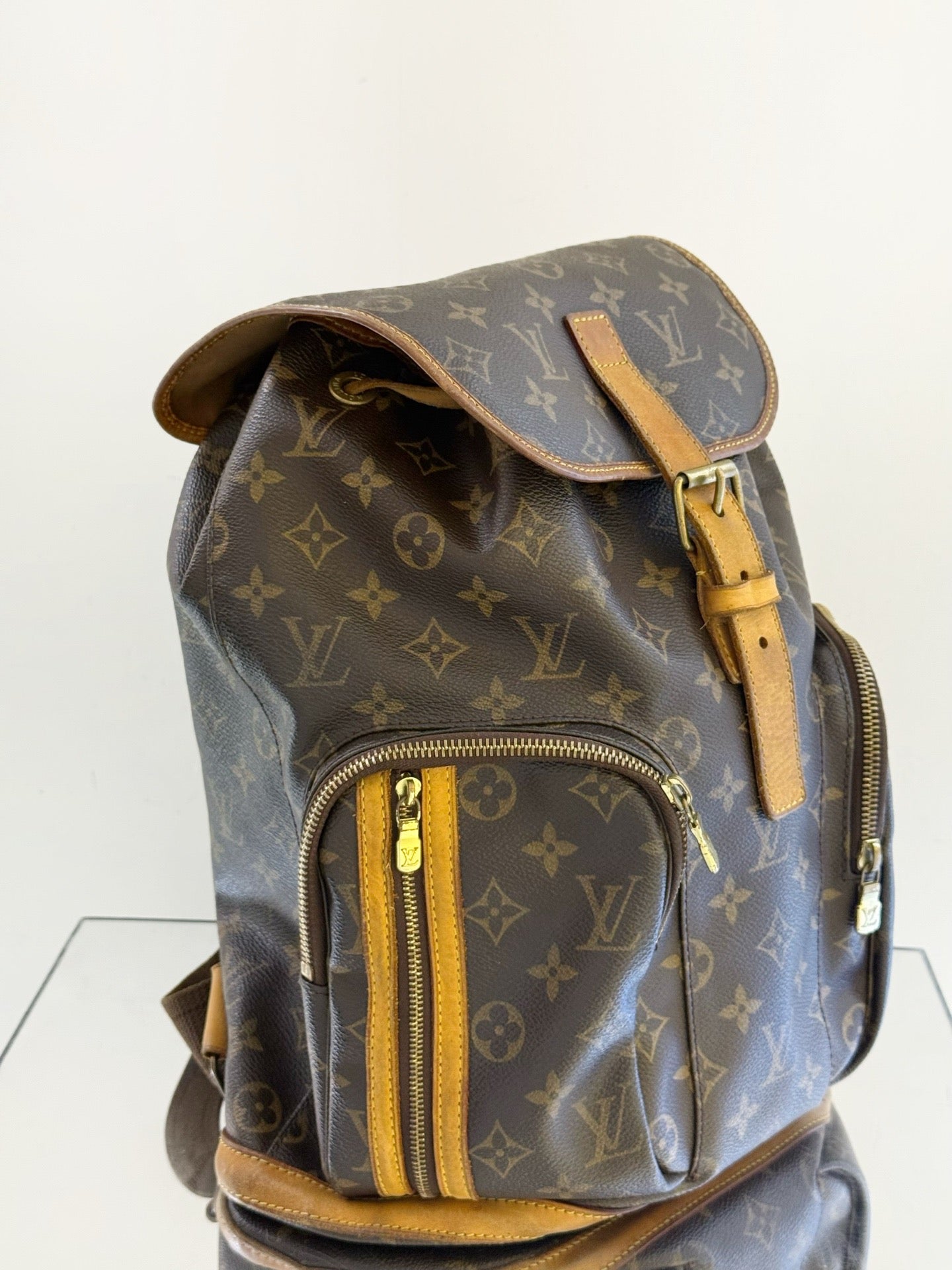 Louis Vuitton - Bosphore Backpack - Monogram canvas with Vachetta leather trim - Brown - (medium)