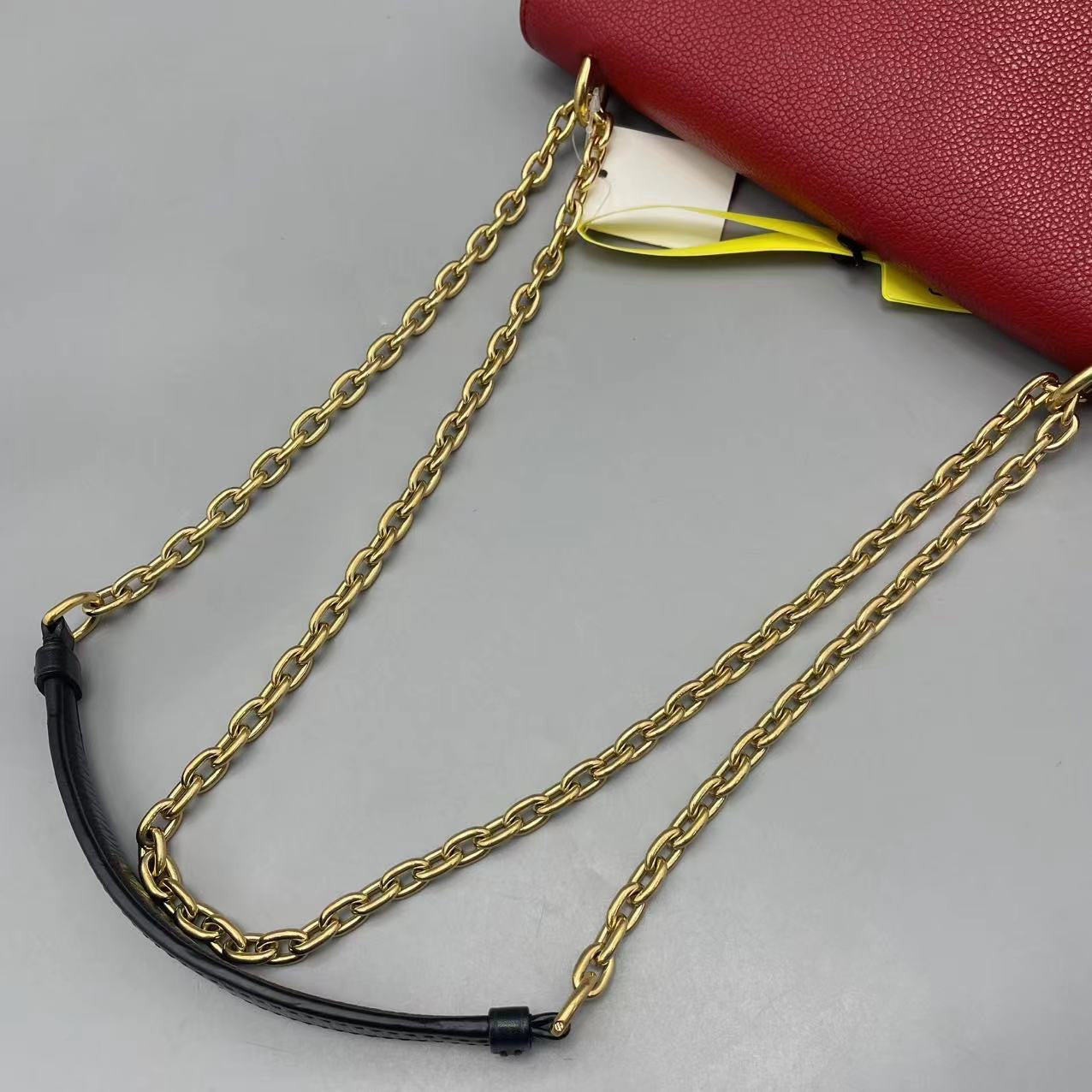 Louis Vuitton - Saint Placide - Monogram coated canvas with grained leather flap - Red - (medium)