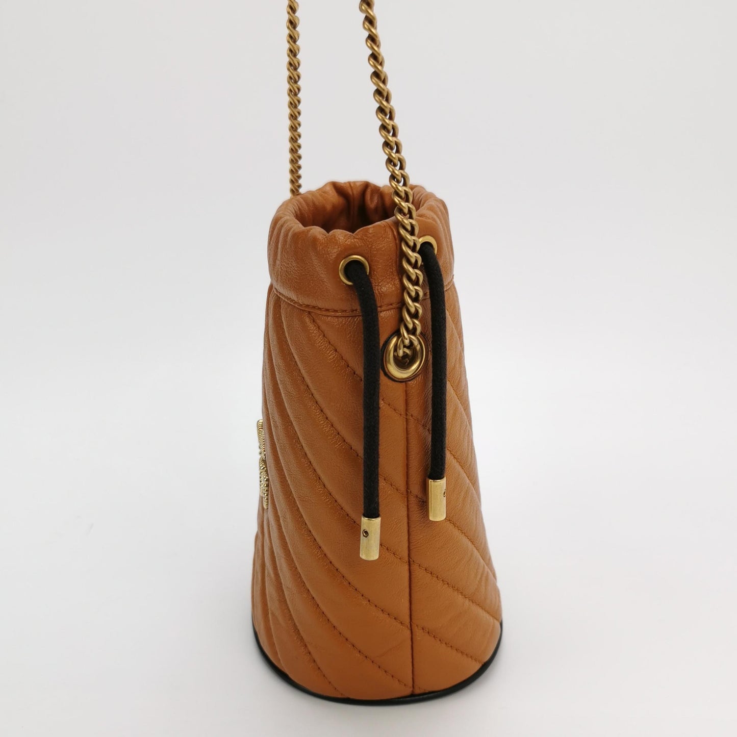 Gucci - GG Marmont Mini Bucket Bag - Leather - Brown - (mini)