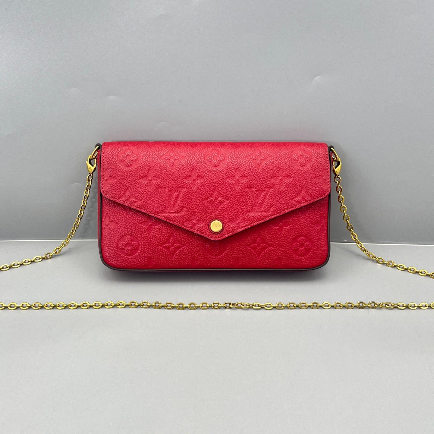Louis Vuitton - Pochette Félicie - Empreinte Monogram leather - Red - (small)