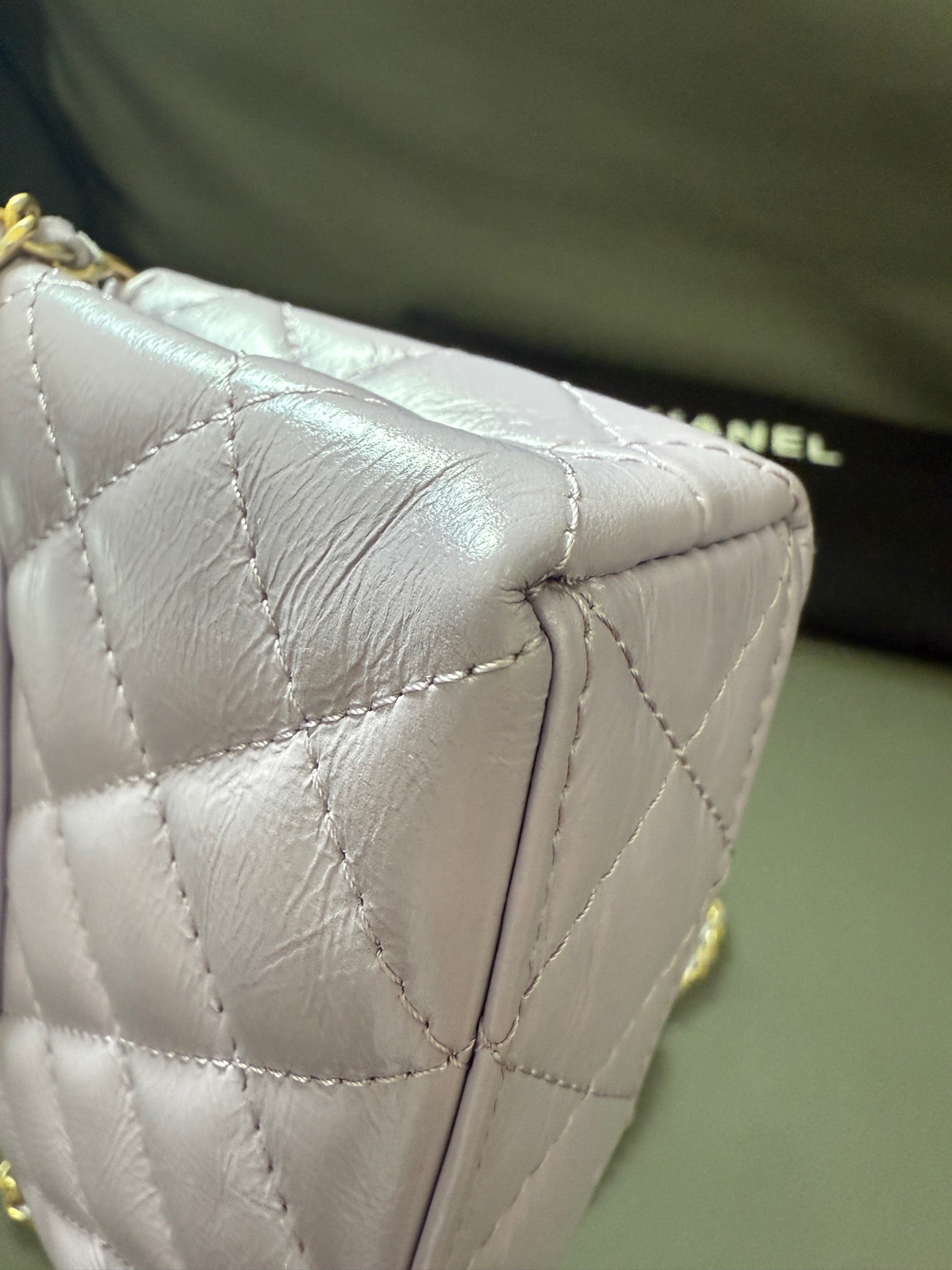 Chanel - 24P Kelly Nano Mini Flap Bag - Lambskin leather - Lavender Purple - (mini)