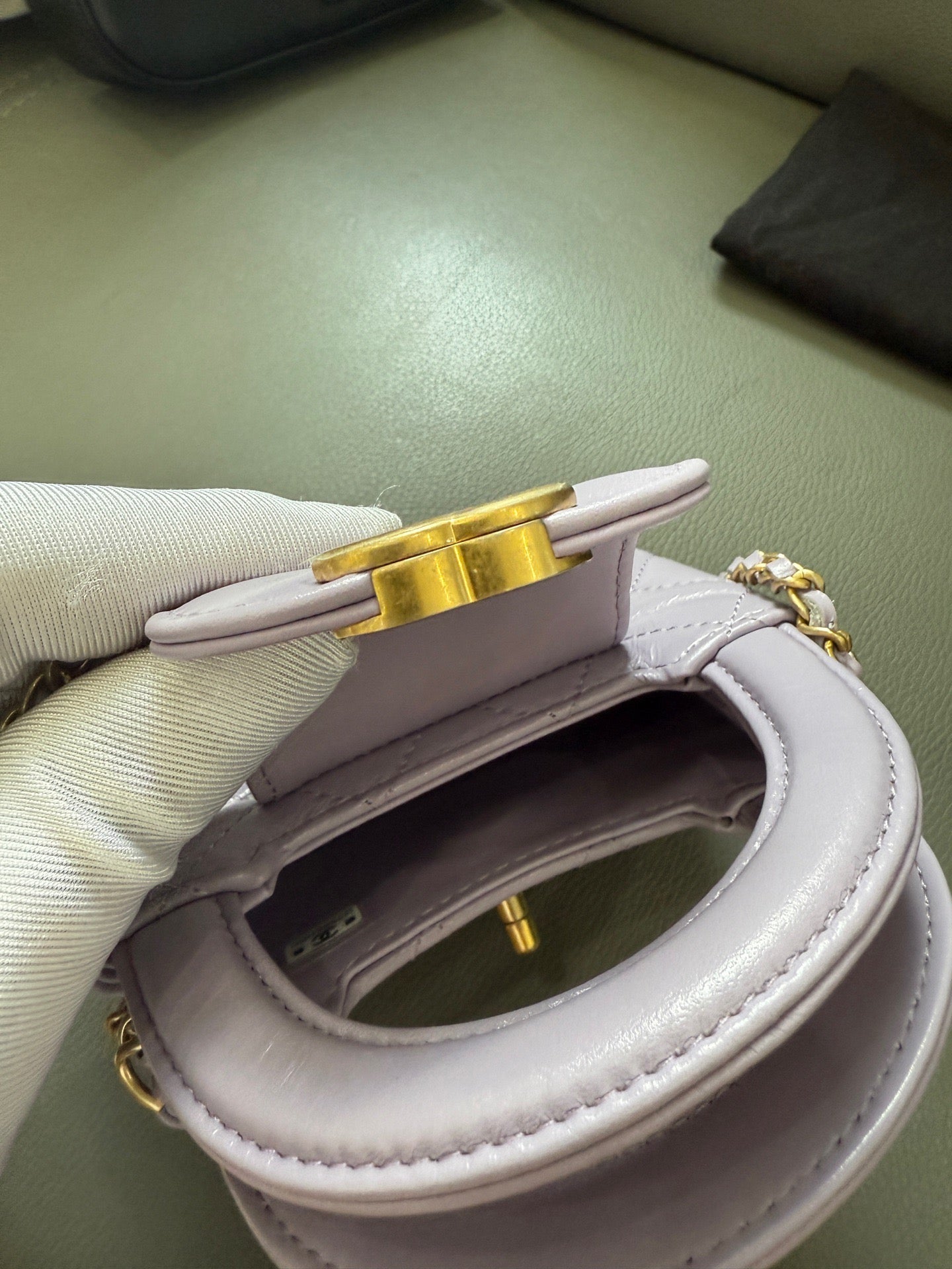 Chanel - 24P Kelly Nano Mini Flap Bag - Lambskin leather - Lavender Purple - (mini)
