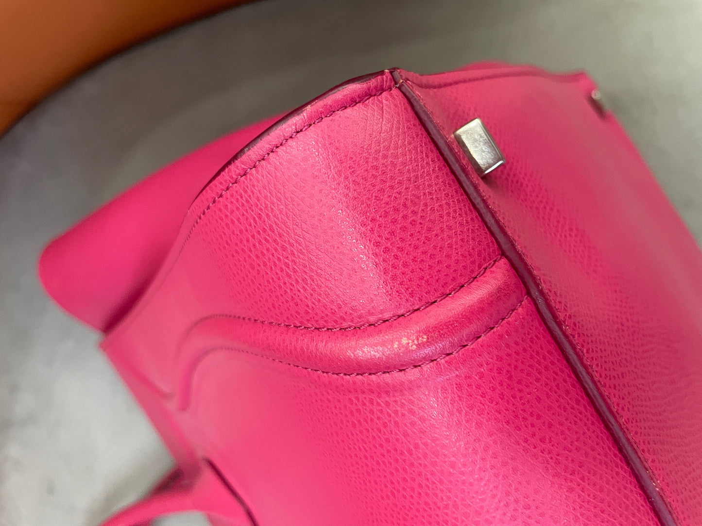 Celine - Luggage Tote - Pebbled Calfskin - Fuchsia - (Medium)