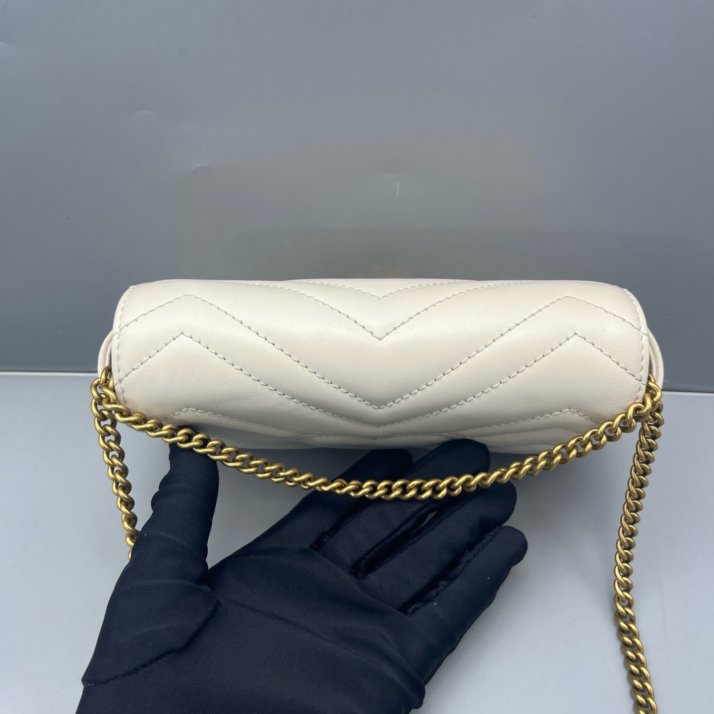 Gucci - Marmont Super Mini Bag - Leather - White - (mini)