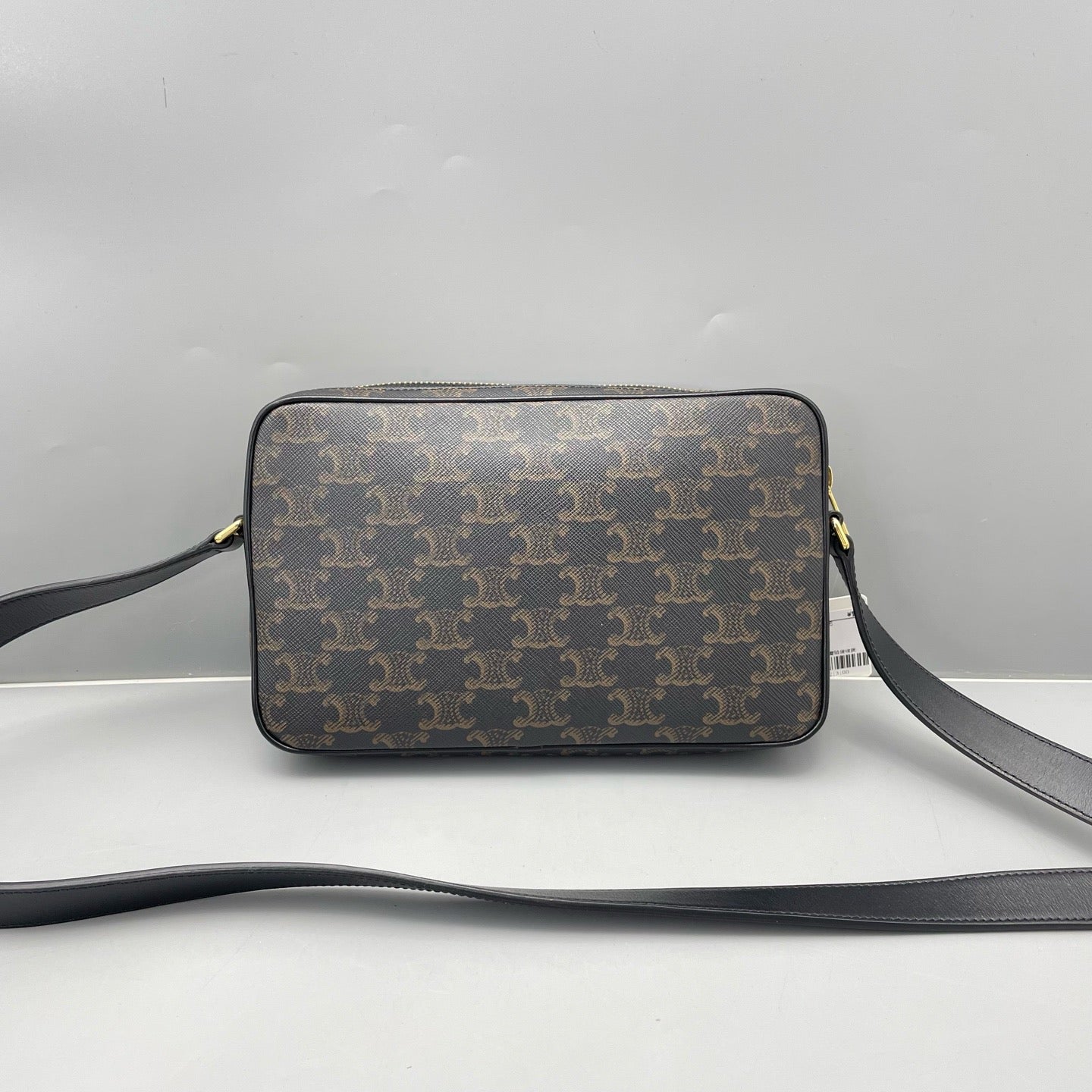 Celine - Triomphe Canvas Small Camera Bag - Triomphe coated canvas and calfskin leather - Brown - (Small)