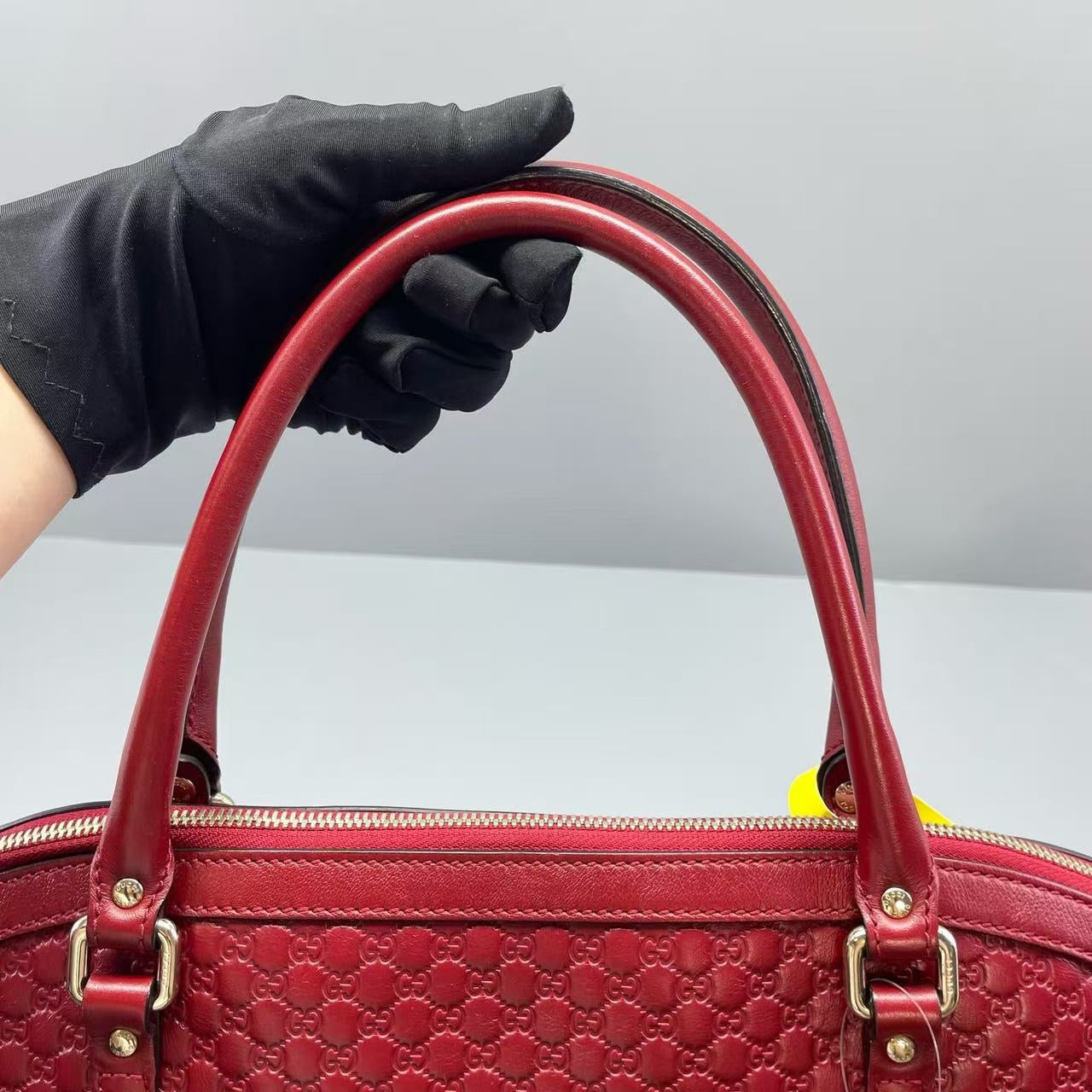 Gucci - Microguccissima Dome Bag - Embossed leather - Red - (medium)
