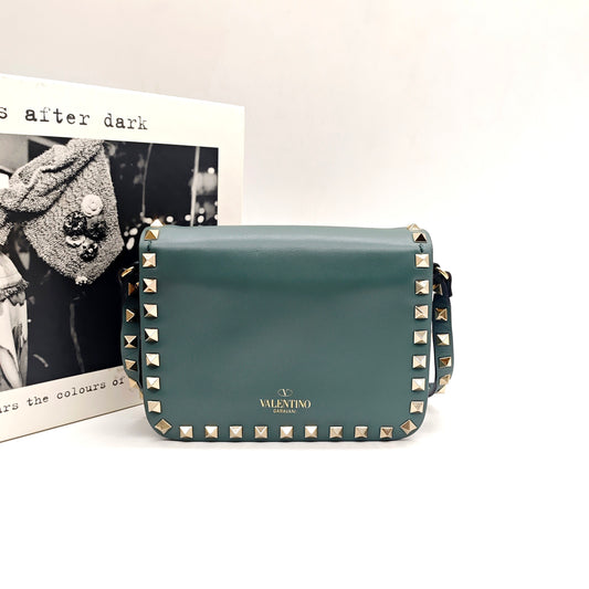 Valentino - Rockstud Mini Crossbody Bag - Leather - Sky Blue - (mini)