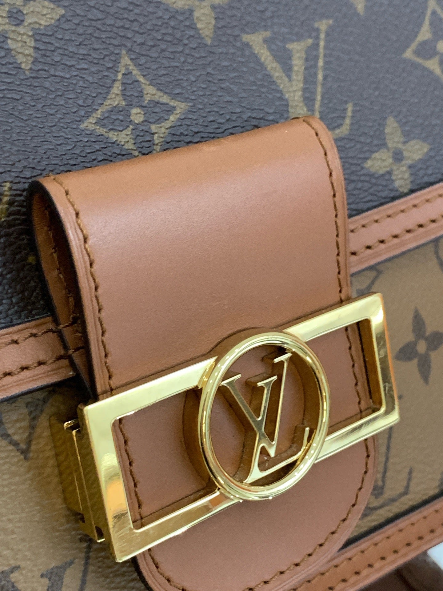 Louis Vuitton - Mini Dauphine - Monogram Canvas with natural cowhide leather trim - Brown - (mini)