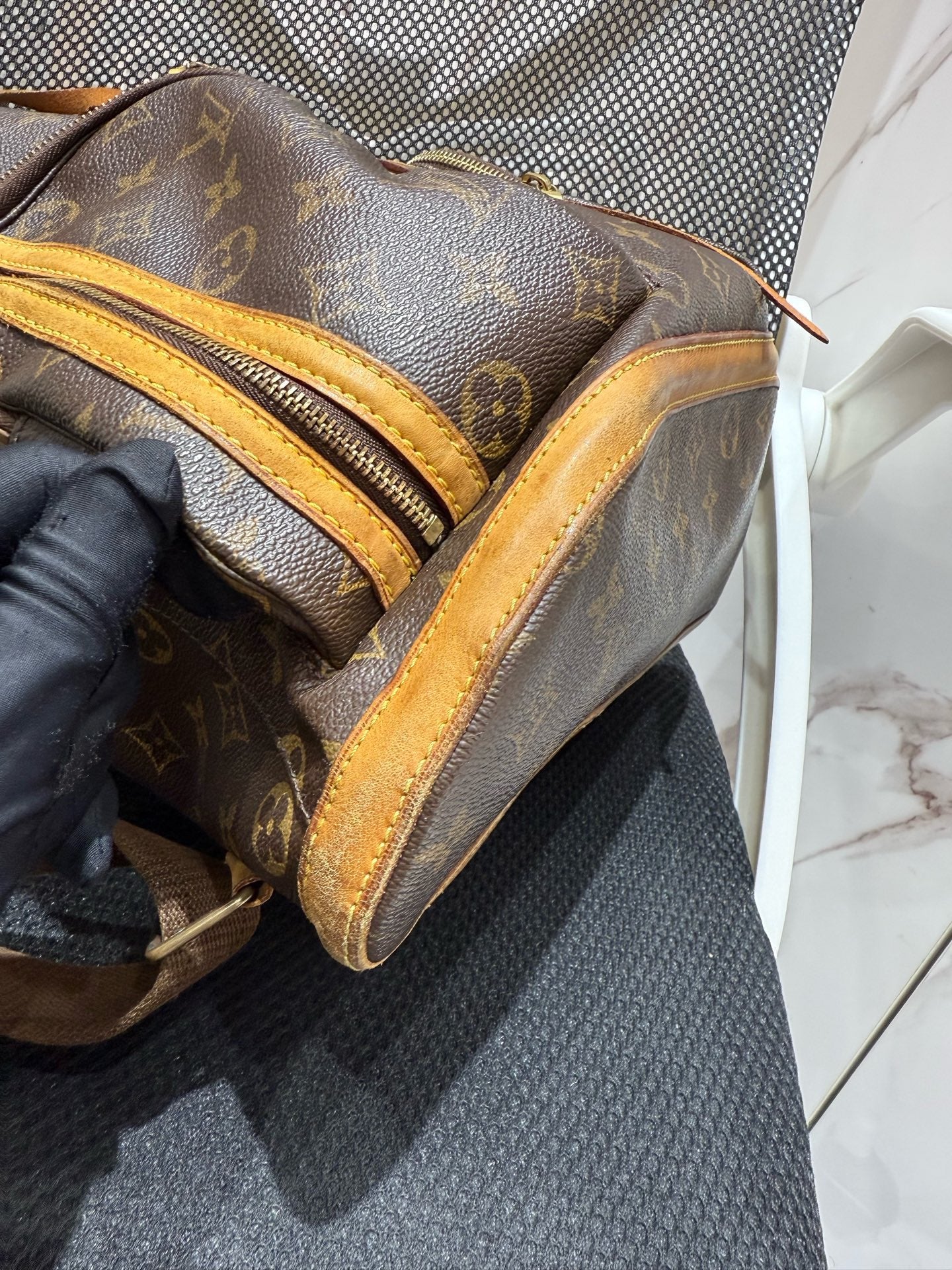 Louis Vuitton - Bosphore Backpack - Monogram canvas with Vachetta leather trim - Brown - (medium)