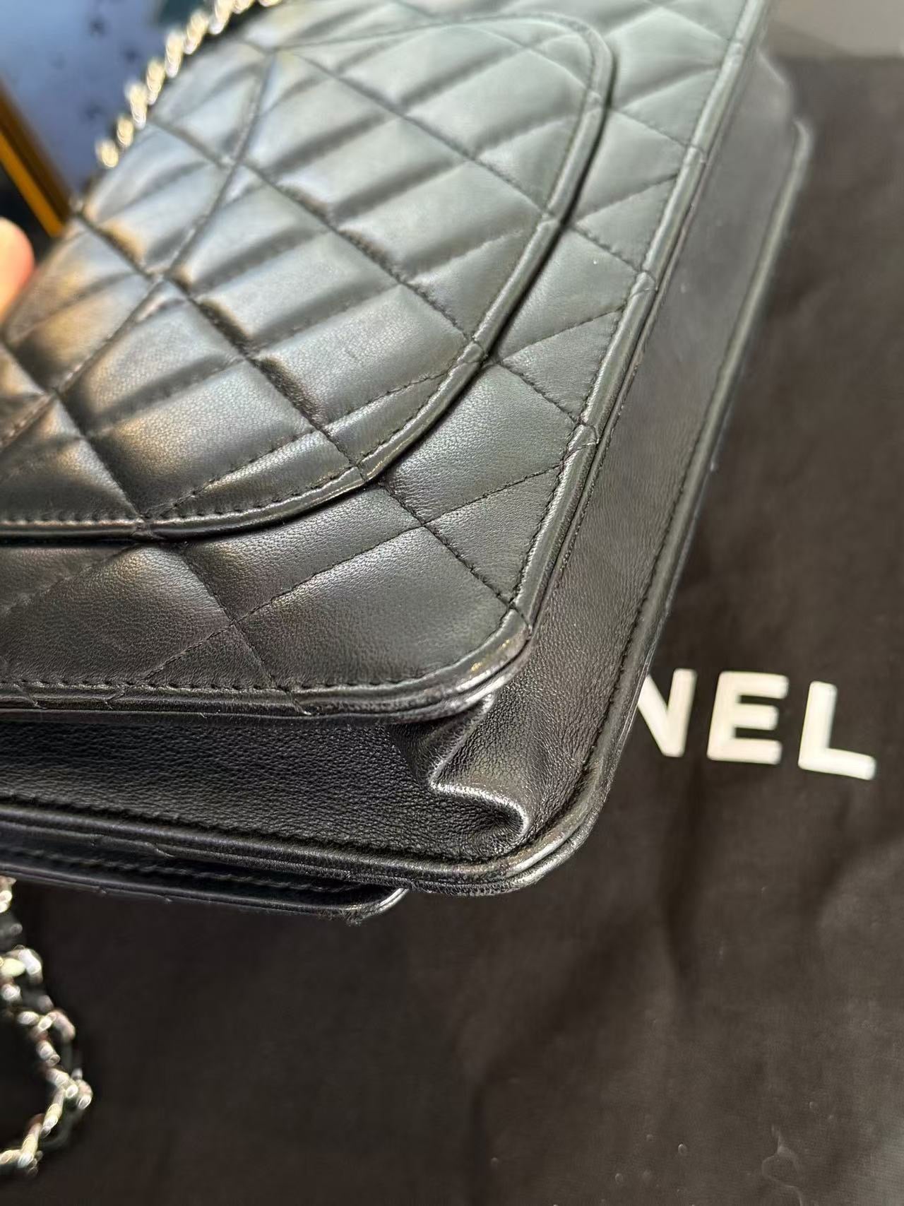 Chanel - Classic Chain Wallet (WOC) - Lambskin leather - Black - (mini)
