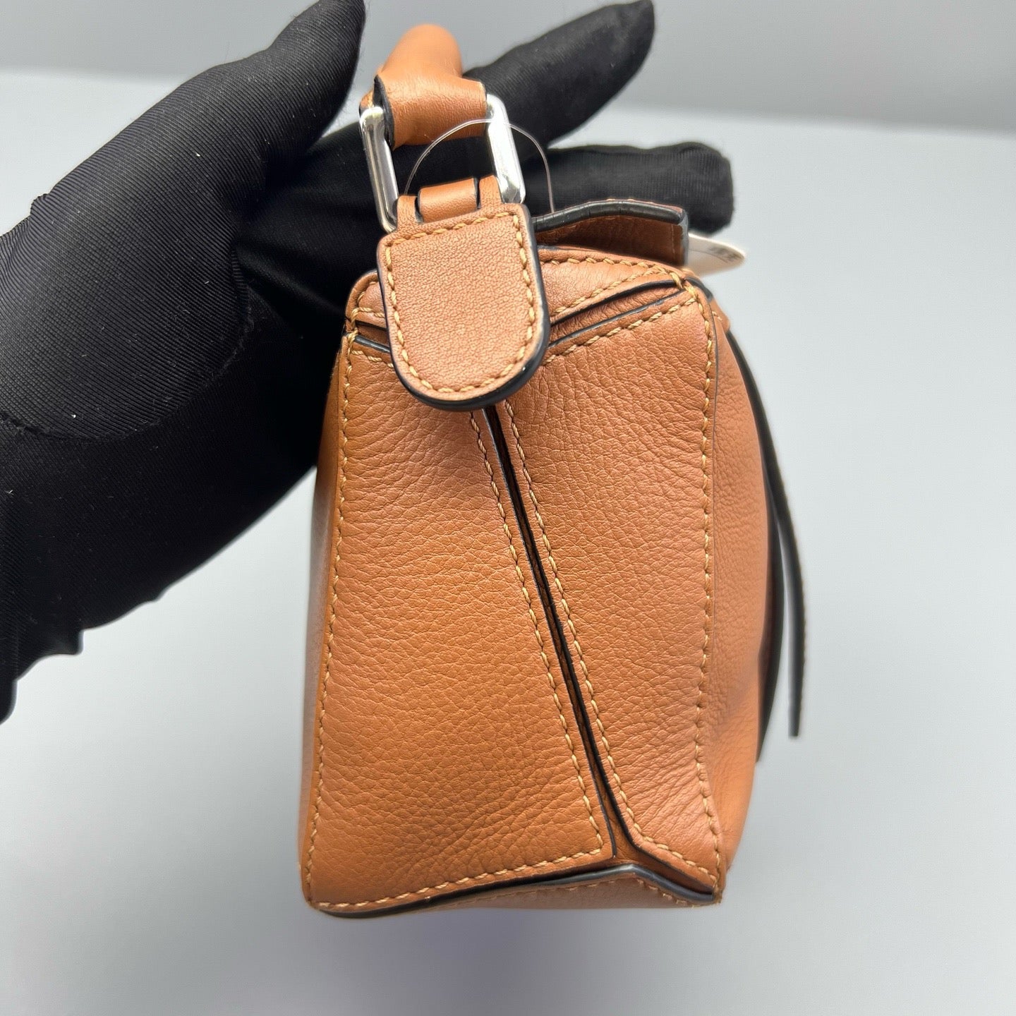 Loewe - Puzzle Mini - Pebbled calfskin leather - Caramel - (mini)