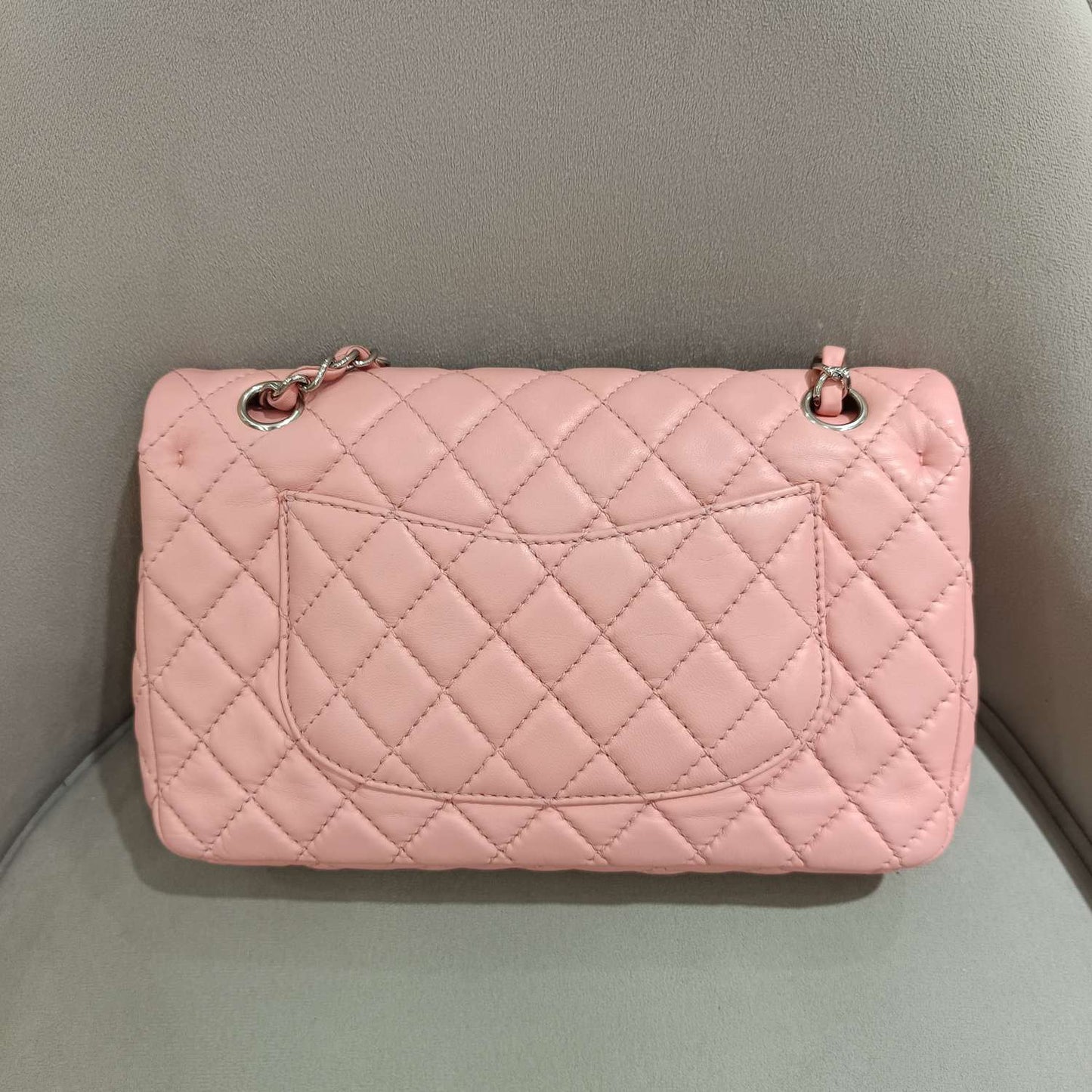 Chanel - Classic Double Flap Bag - Lambskin leather - Pink - (Medium)