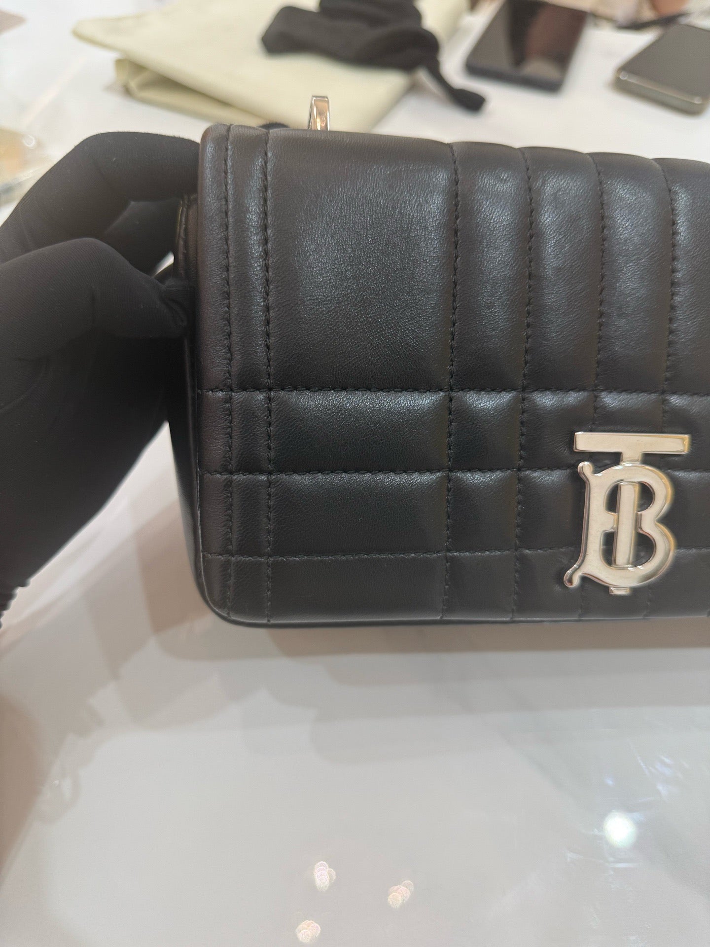 Burberry - Small Lola Bag - Lambskin leather - Black - (Small)