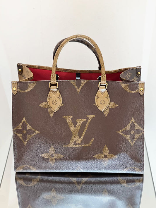 Louis Vuitton - ONTHEGO MM - Monogram Giant coated canvas with leather trim - Brown - (medium)