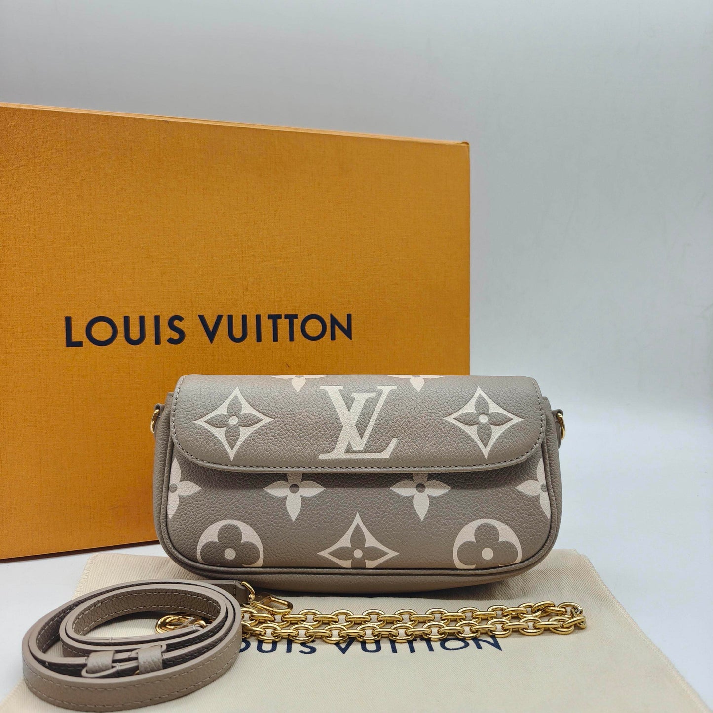 Louis Vuitton - Ivy Shoulder Bag - Embossed soft grained cowhide leather - Grey - (mini)