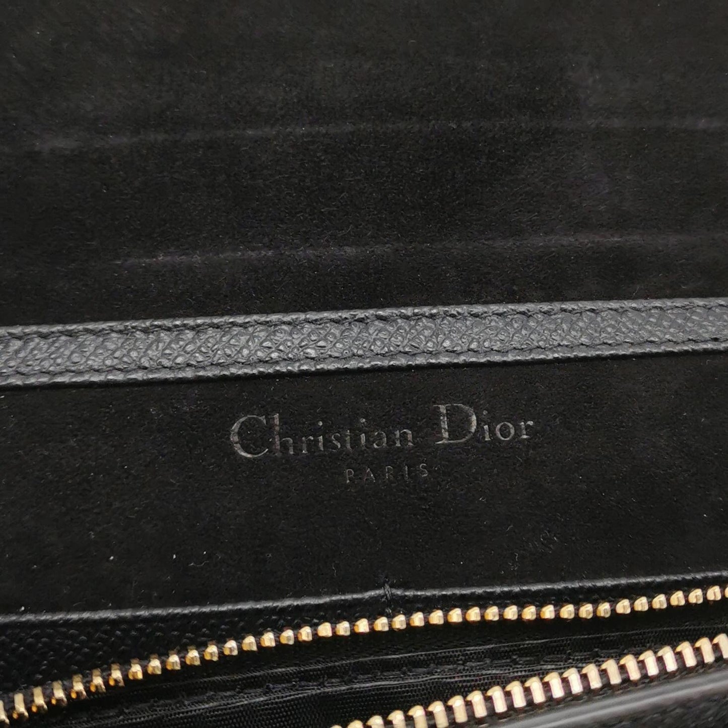 Dior - 30 Montaigne Flap Wallet on Chain - Grained Calfskin Leather - Black - (mini)
