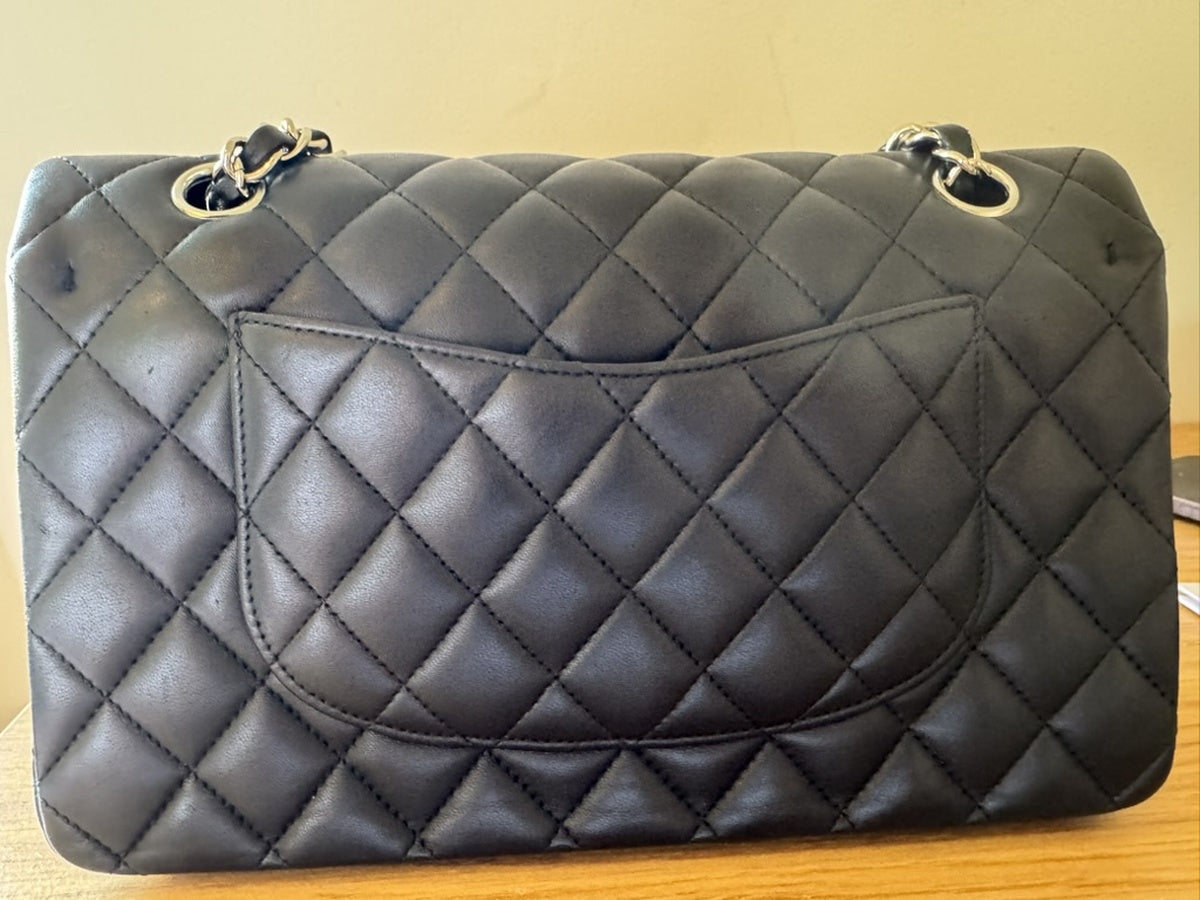 Chanel - Classic Flap Medium/Large - Lambskin leather - Black - (medium)