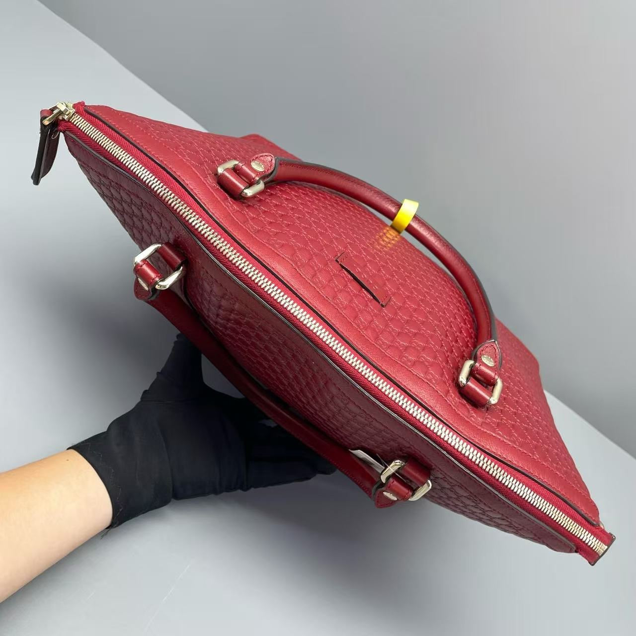 Gucci - Microguccissima Dome Bag - Embossed leather - Red - (medium)