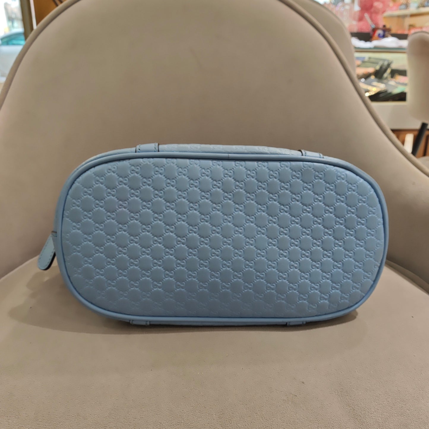 Gucci - Microguccissima Mini Dome Bag - Microguccissima embossed leather - Light Blue - (mini)