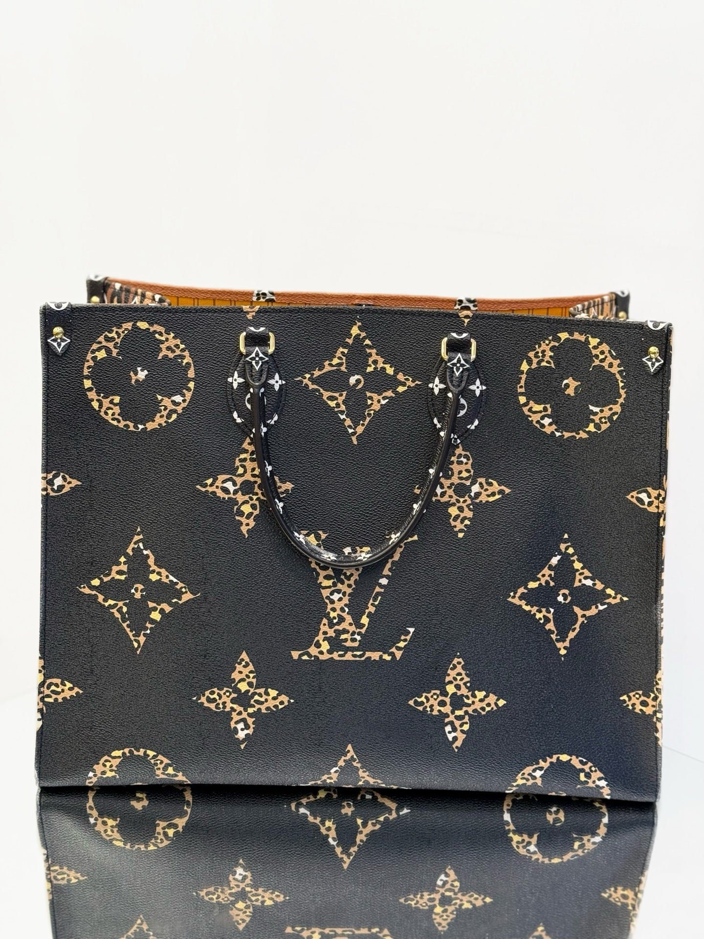 Louis Vuitton - OnTheGo Large Tote Jungle Collection - Coated Canvas with Leather trim - Multicolour (Brown, Black, Caramel) - (large)