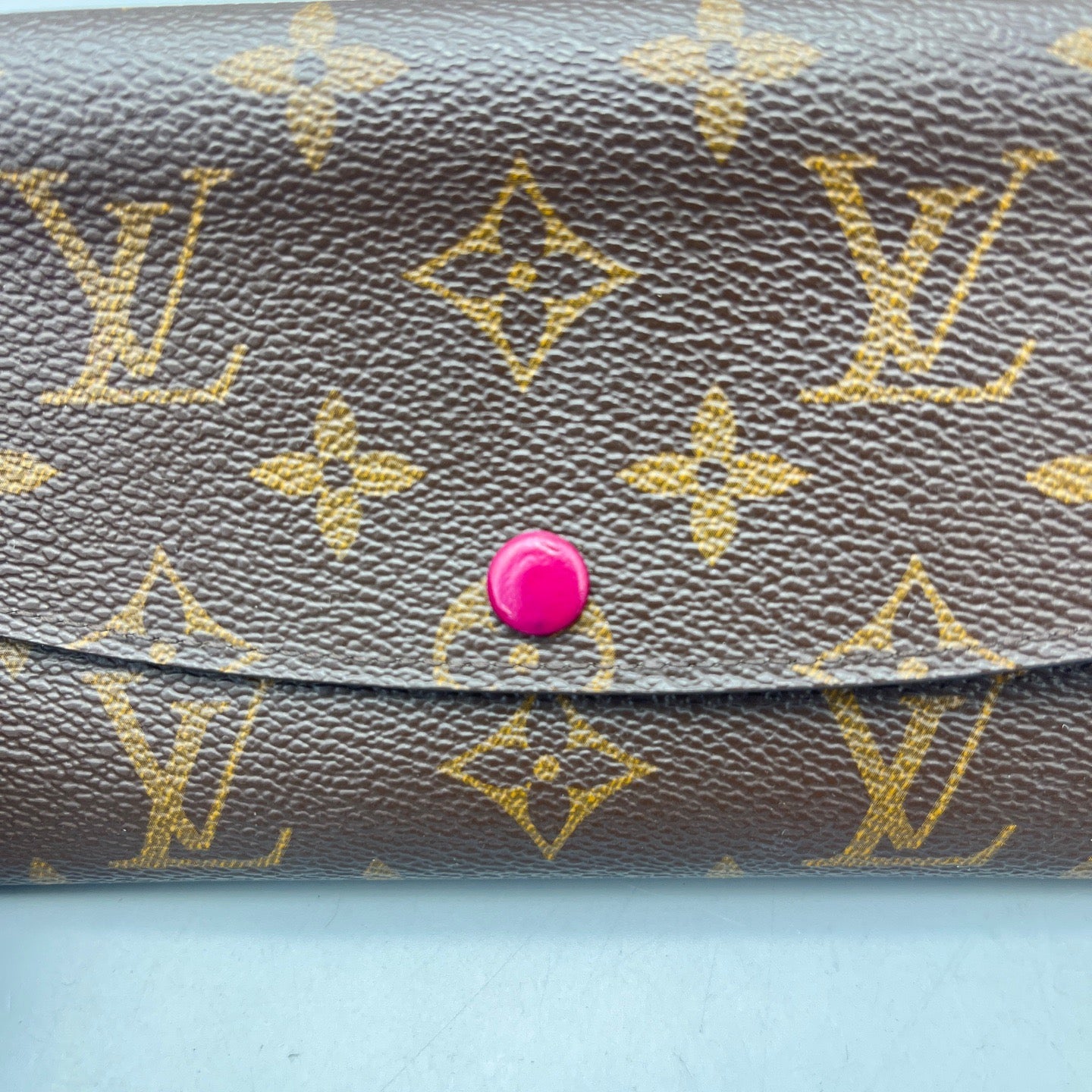 Louis Vuitton - Long Flap Wallet - Monogram coated canvas and cross-grain leather - Brown with Burgundy interior - (medium)