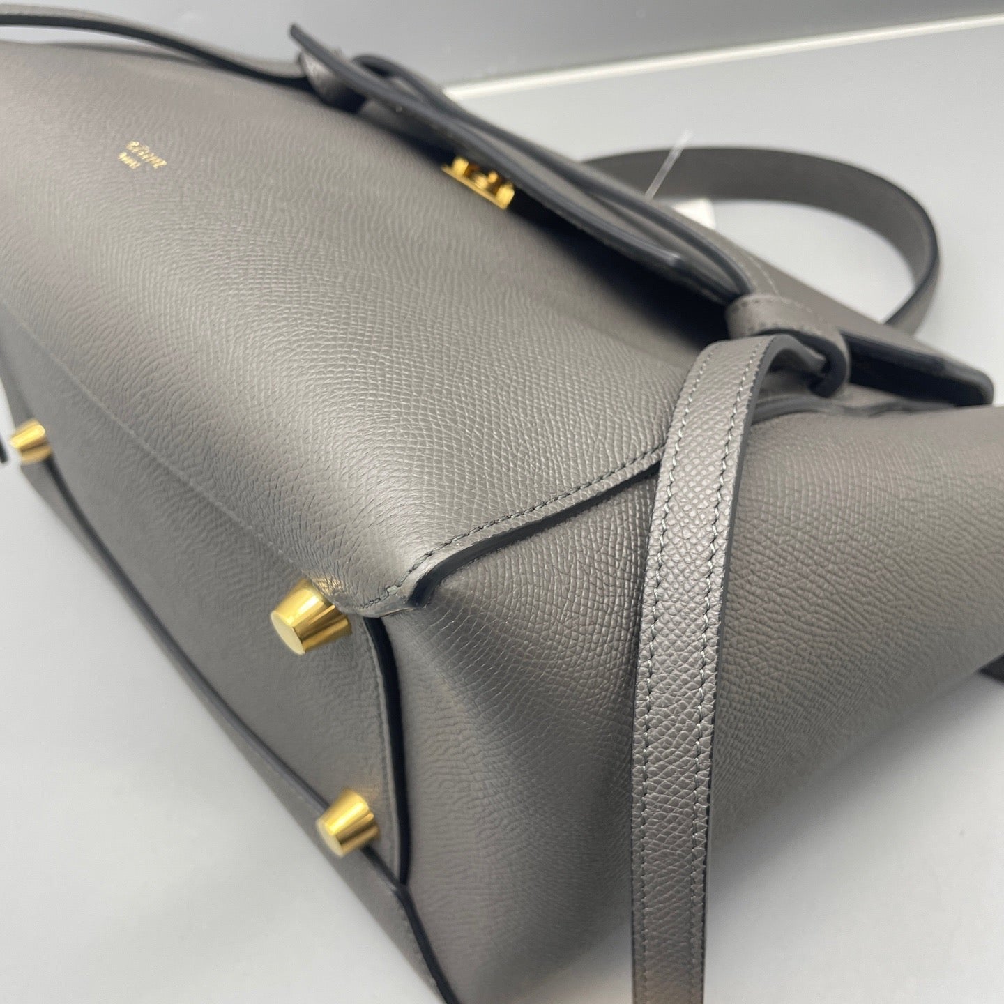 Celine - Belt Bag Medium - Grained leather - Grey - (Medium)
