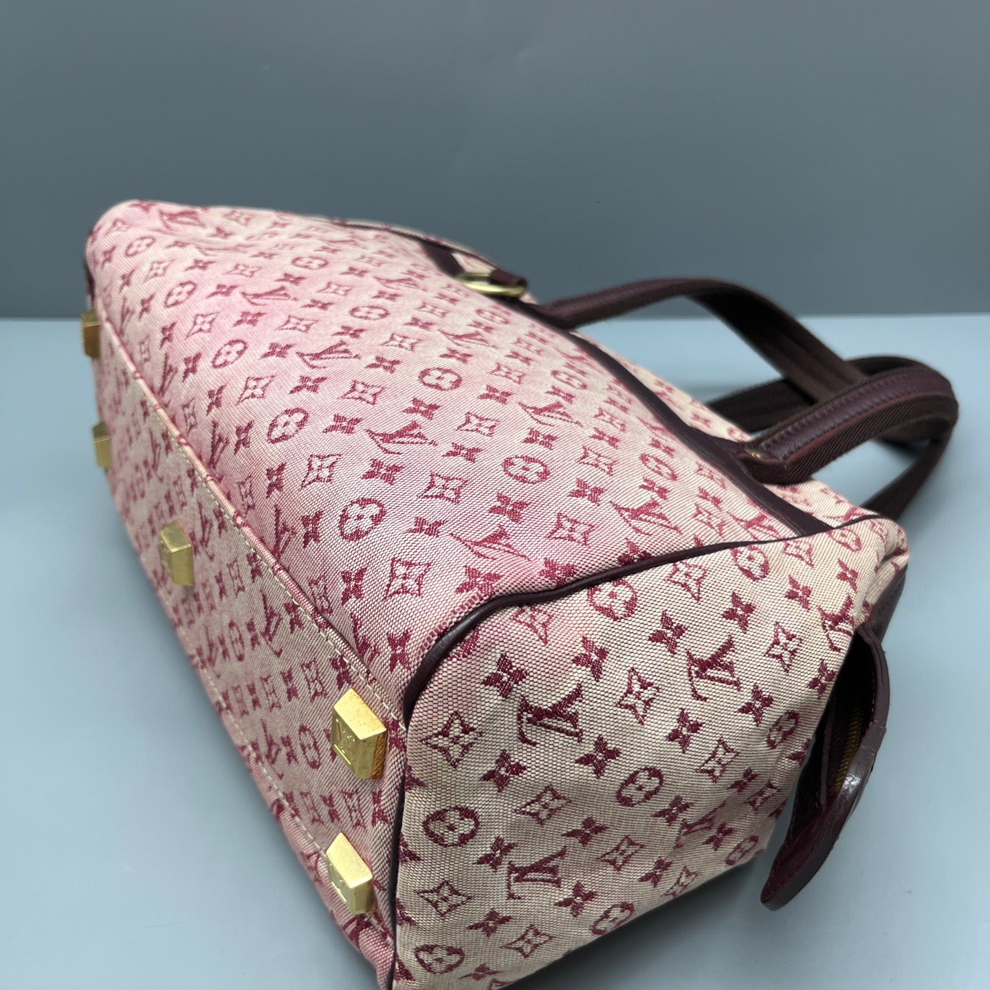 Louis Vuitton - Monogram Denim Boston Handbag - Denim canvas with leather trim - Multicolour - (small)