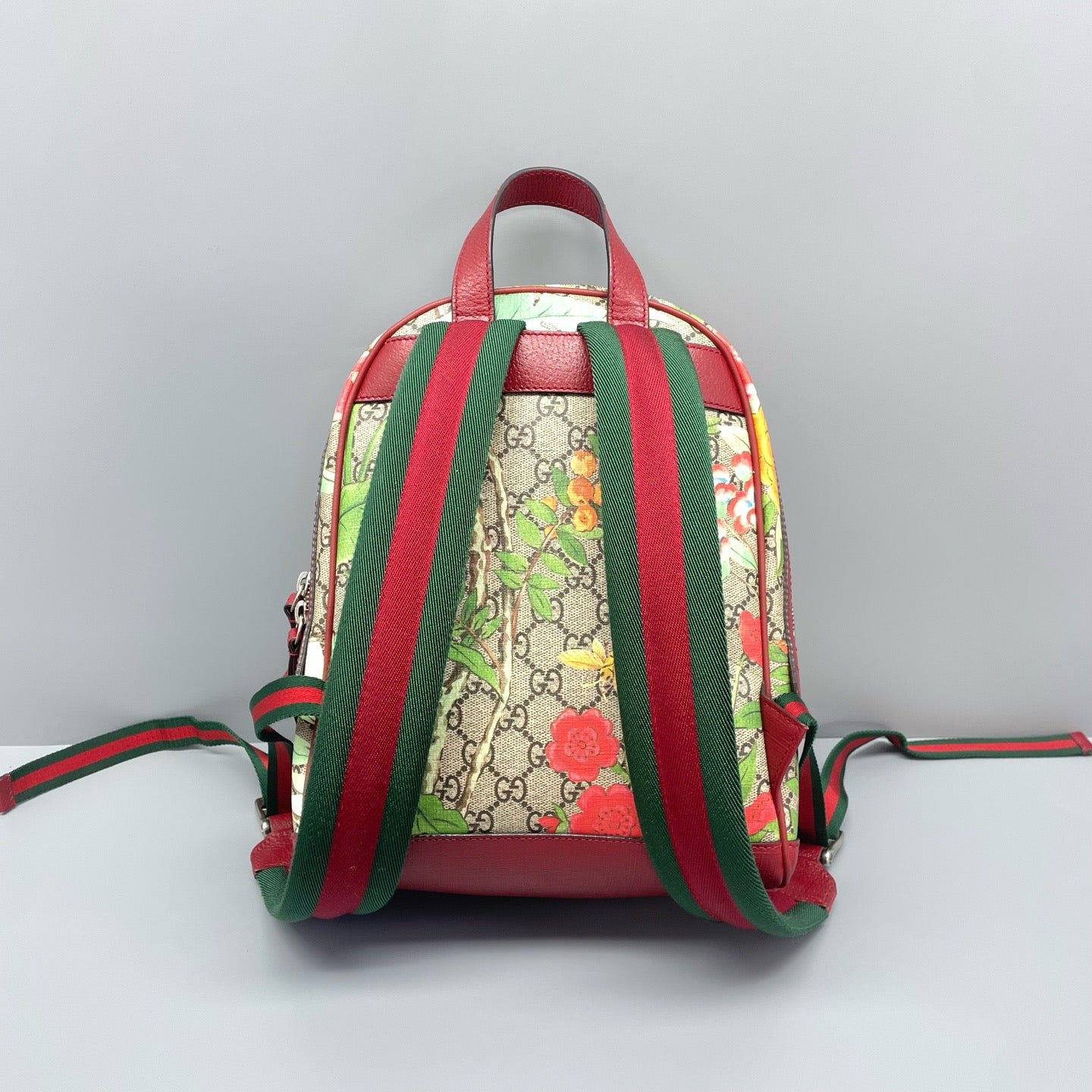 Gucci - Hummingbird Floral Backpack - Coated canvas with leather trim - Multicolour - (Medium)