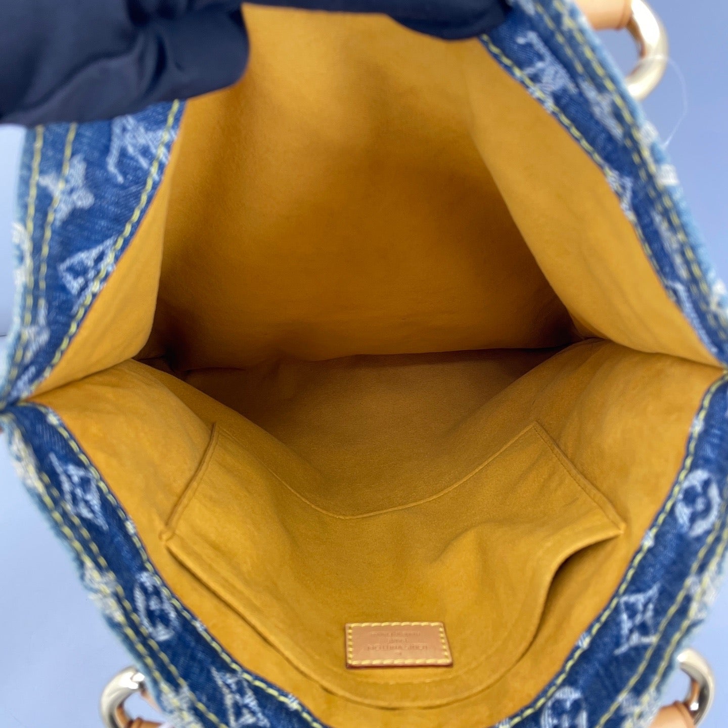 Louis Vuitton - Musical Score Tote Bag - Monogram Denim, Vachetta leather - Blue - (Medium)