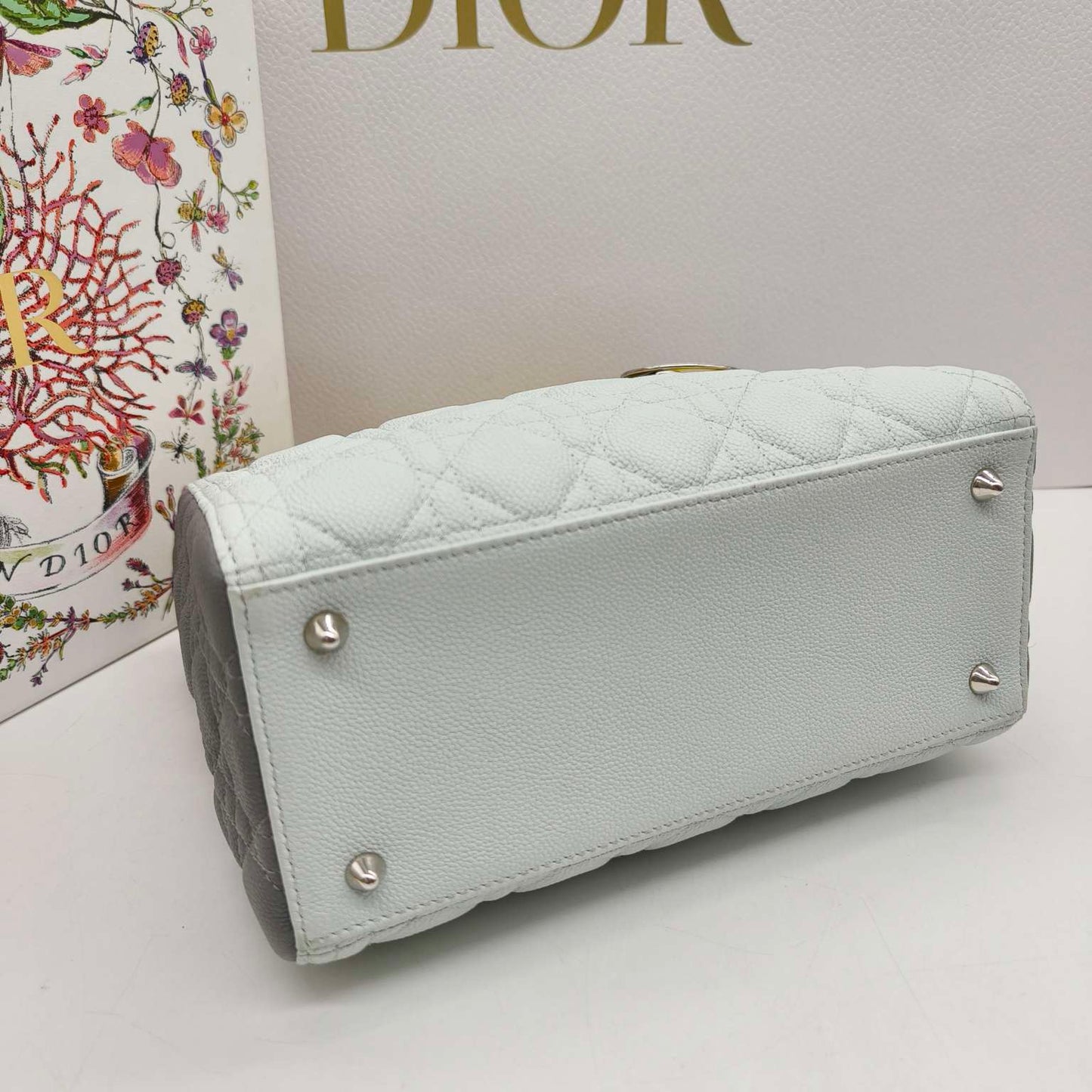 Dior - Lady Dior Medium (5-Grid) - Grained leather - Multicolour - (medium)