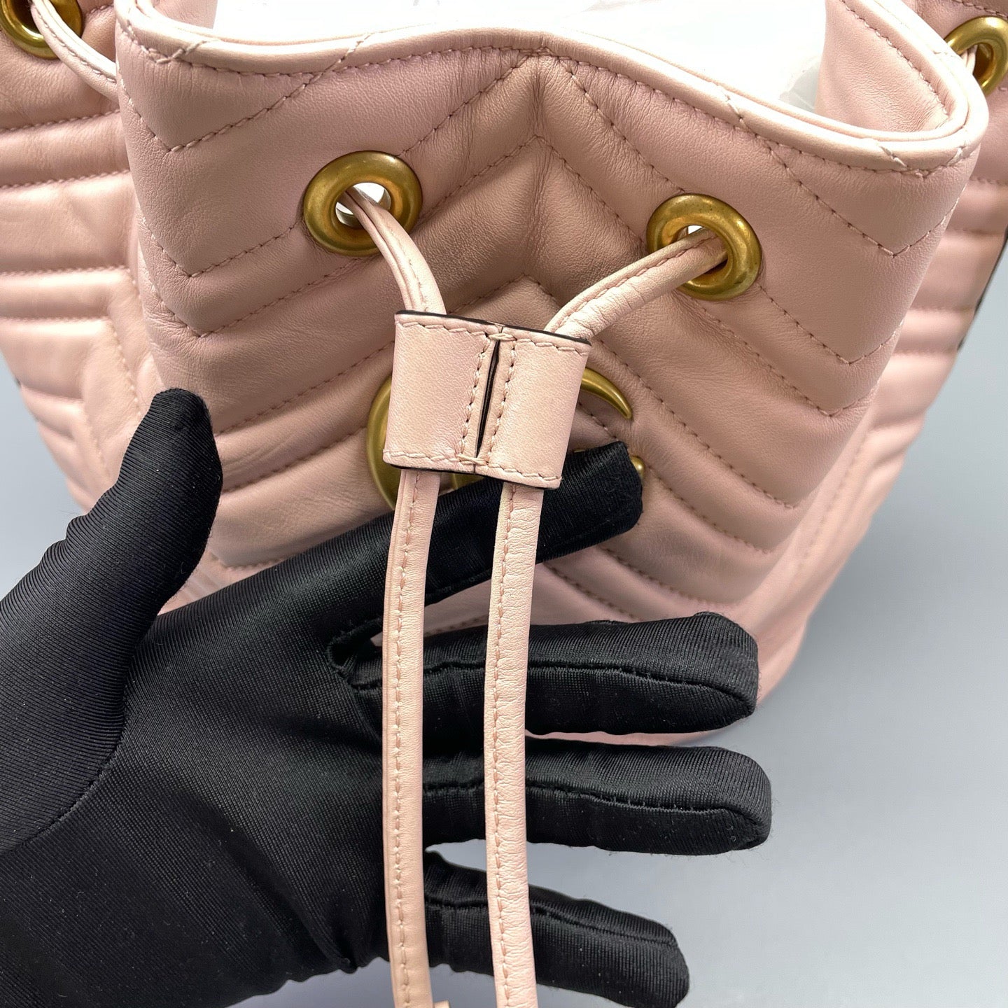 Gucci - GG Marmont Matelassé Bucket Bag - Leather - Pink - (Small)