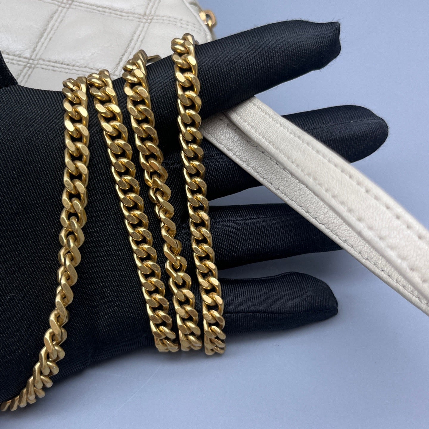 Saint Laurent - Becky Chain Bag - Leather - White - (mini)