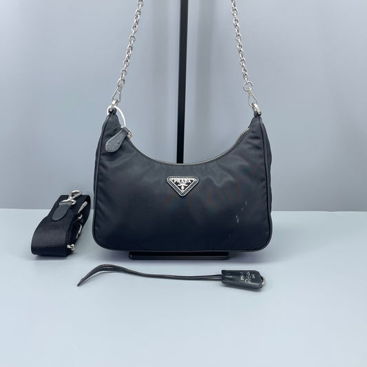 Prada - Re-Edition 2005 Shoulder Bag - Polyamide - Black - (mini)