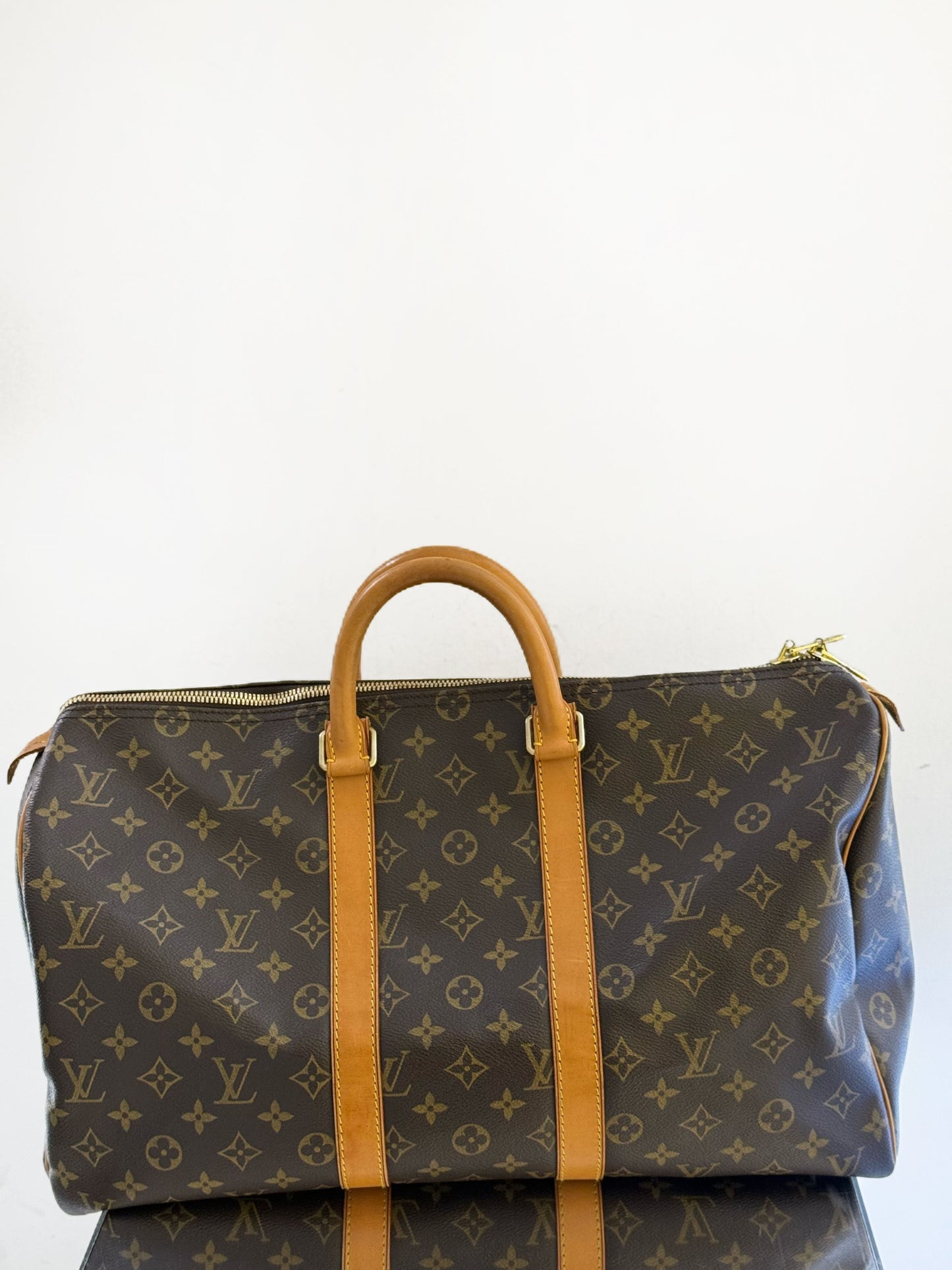 Louis Vuitton - Keepall 45 - Monogram coated canvas with Vachetta leather trim - Brown - (large)