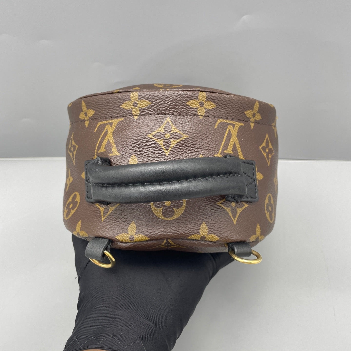 Louis Vuitton - Palm Springs Mini Backpack - Monogram coated canvas with black leather trim - Brown - (mini)