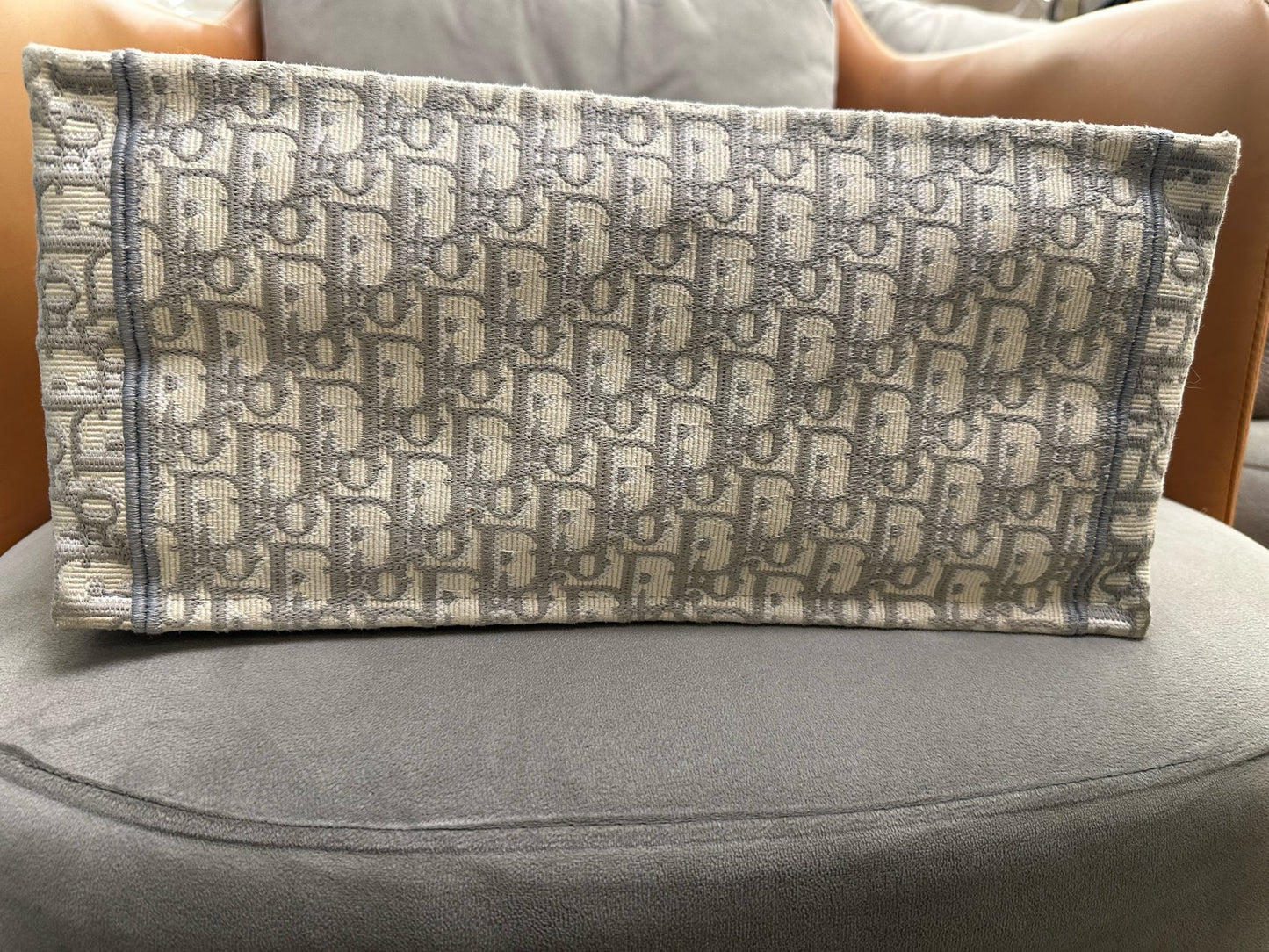 Dior - Book Tote - Oblique Jacquard Canvas - Grey - (medium)