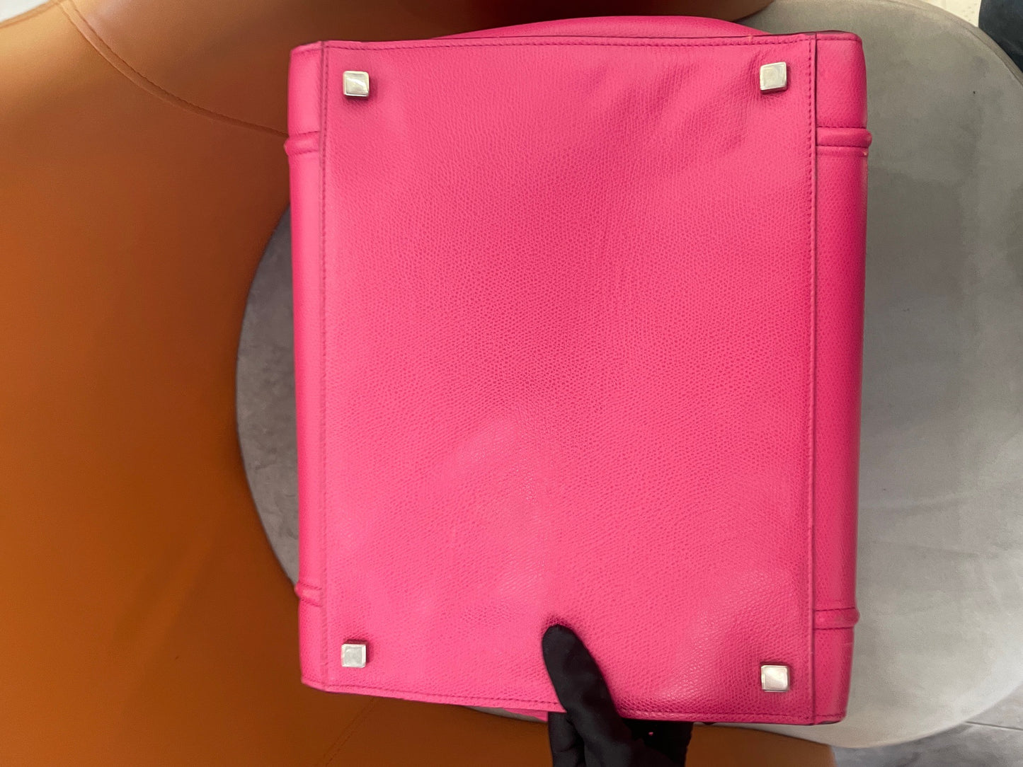 Celine - Luggage Tote - Pebbled Calfskin - Fuchsia - (Medium)