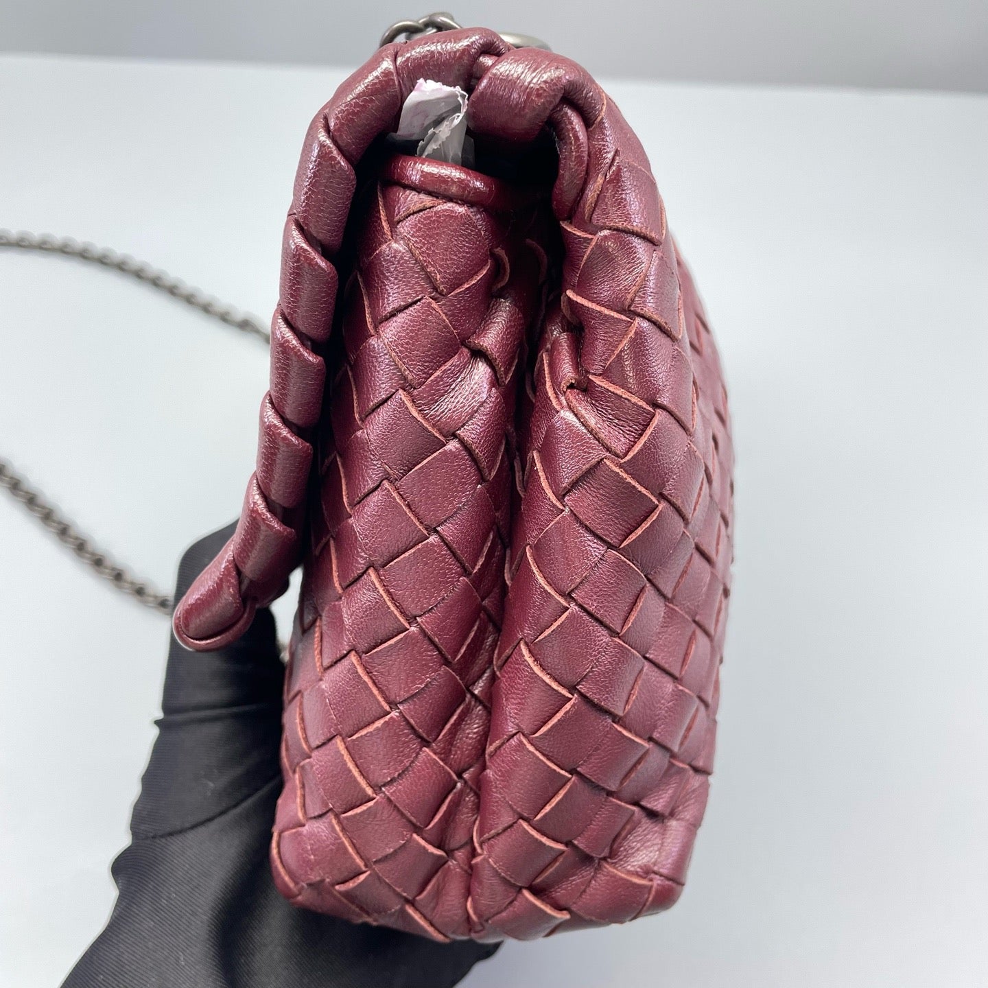 Bottega Veneta - Olympia - Lambskin leather - Burgundy - (Small)
