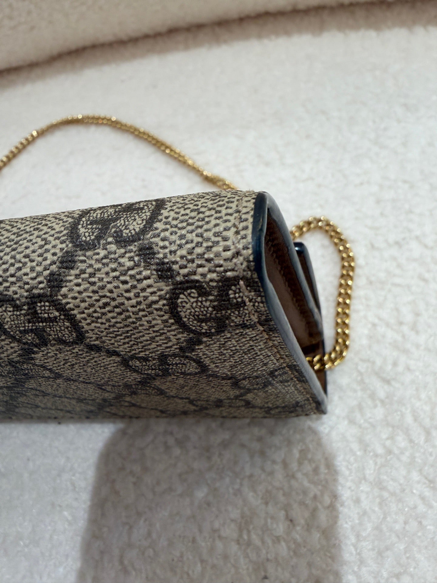 Gucci - Padlock Wallet on Chain - GG Supreme canvas with leather trim - Multicolour - (mini)