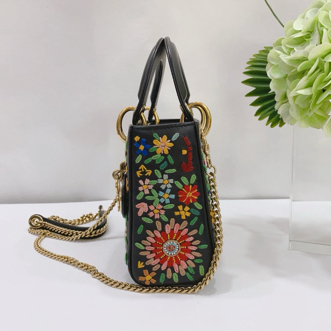 Dior - Lady Dior Mini - Leather - Black - (mini)
