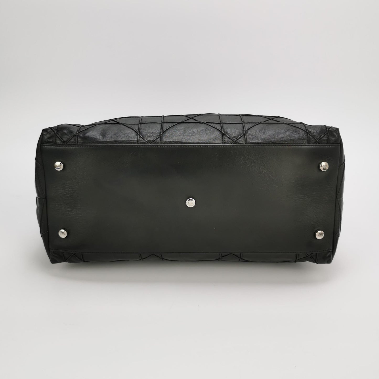 Dior - Diorissimo Tote with Cannage Stitching - Leather - Black - (large)