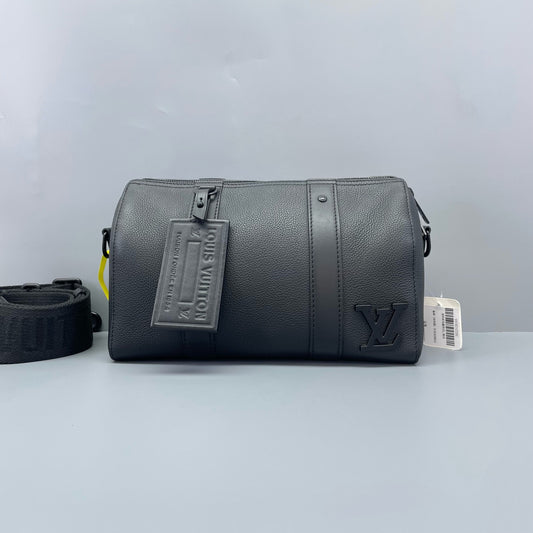 Louis Vuitton - City Keepall 27 - Leather - Black - (mini)