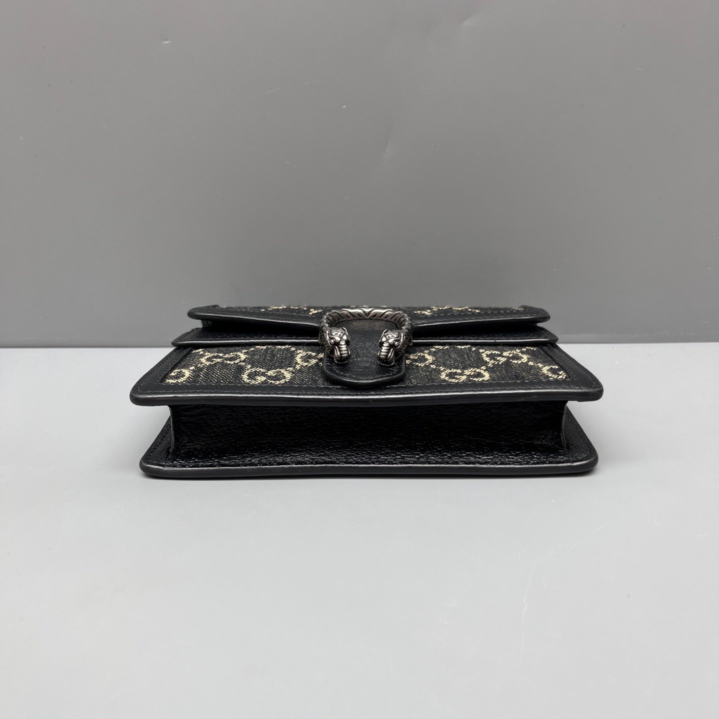 Gucci - Dionysus Chain Wallet - Denim - Jeans and Leather - Multicolour with black leather trim and antique silver-tone hardware - (mini)