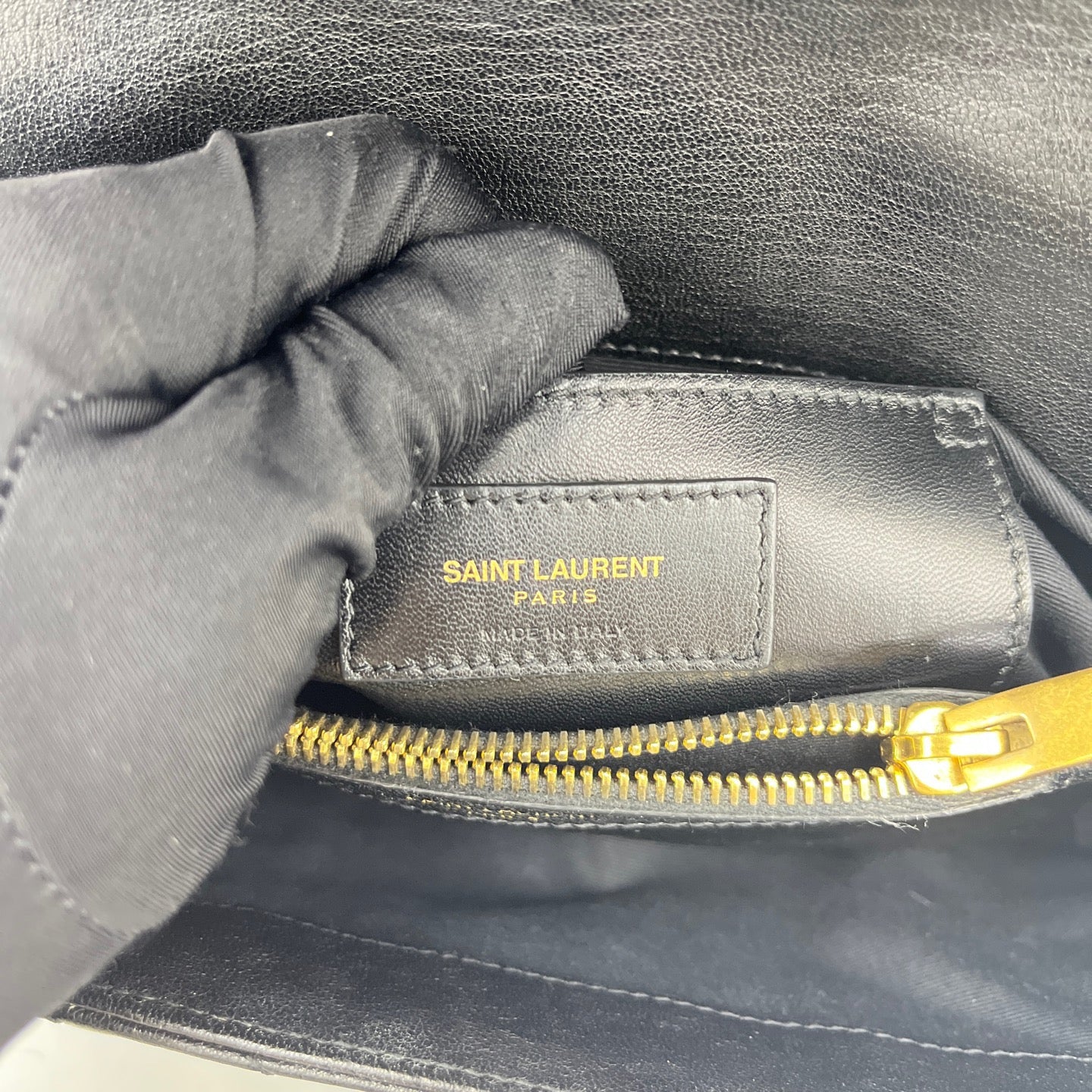 Saint Laurent - Collège Monogram Messenger Bag - Calfskin leather - Black - (medium)