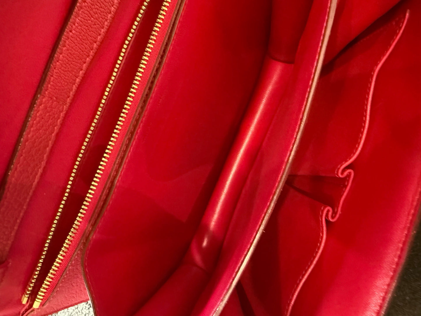 Celine - Classic Box - Grained leather - Red - (Small)