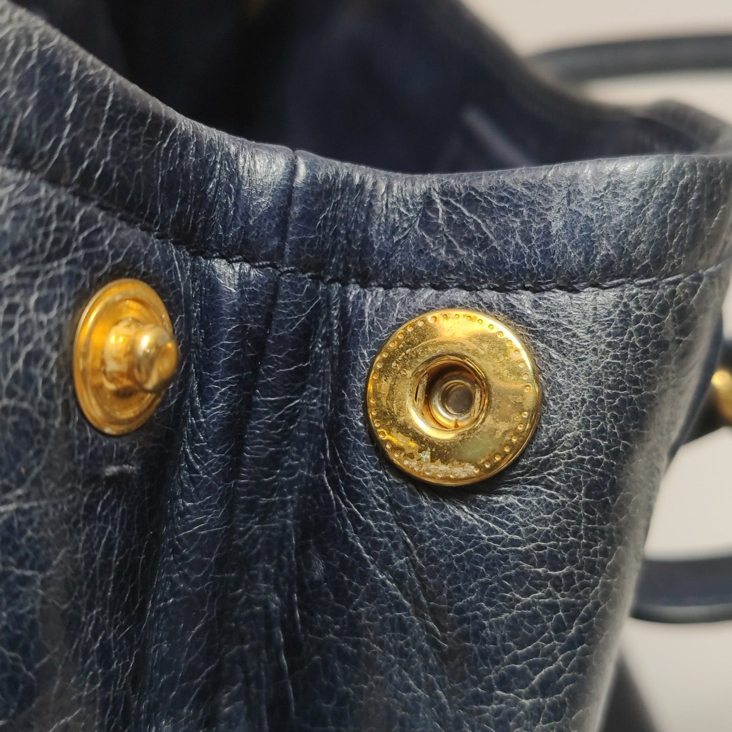 Miu Miu - Vitello Lux Bow Satchel - Cowhide leather - Navy - (Medium)
